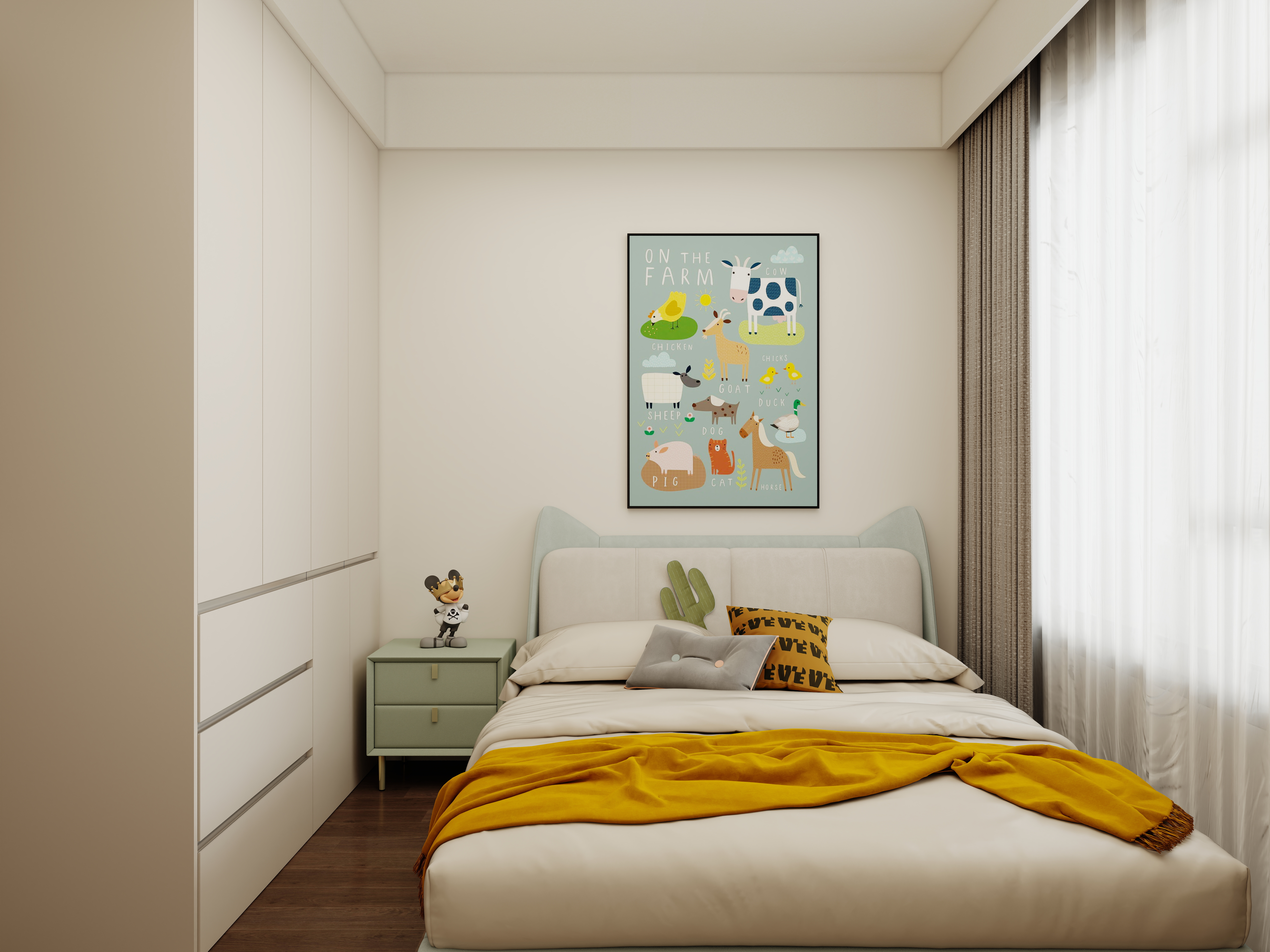 壹诺设计工作室-103㎡3室-现代简约一层儿童房装修效果图第2张