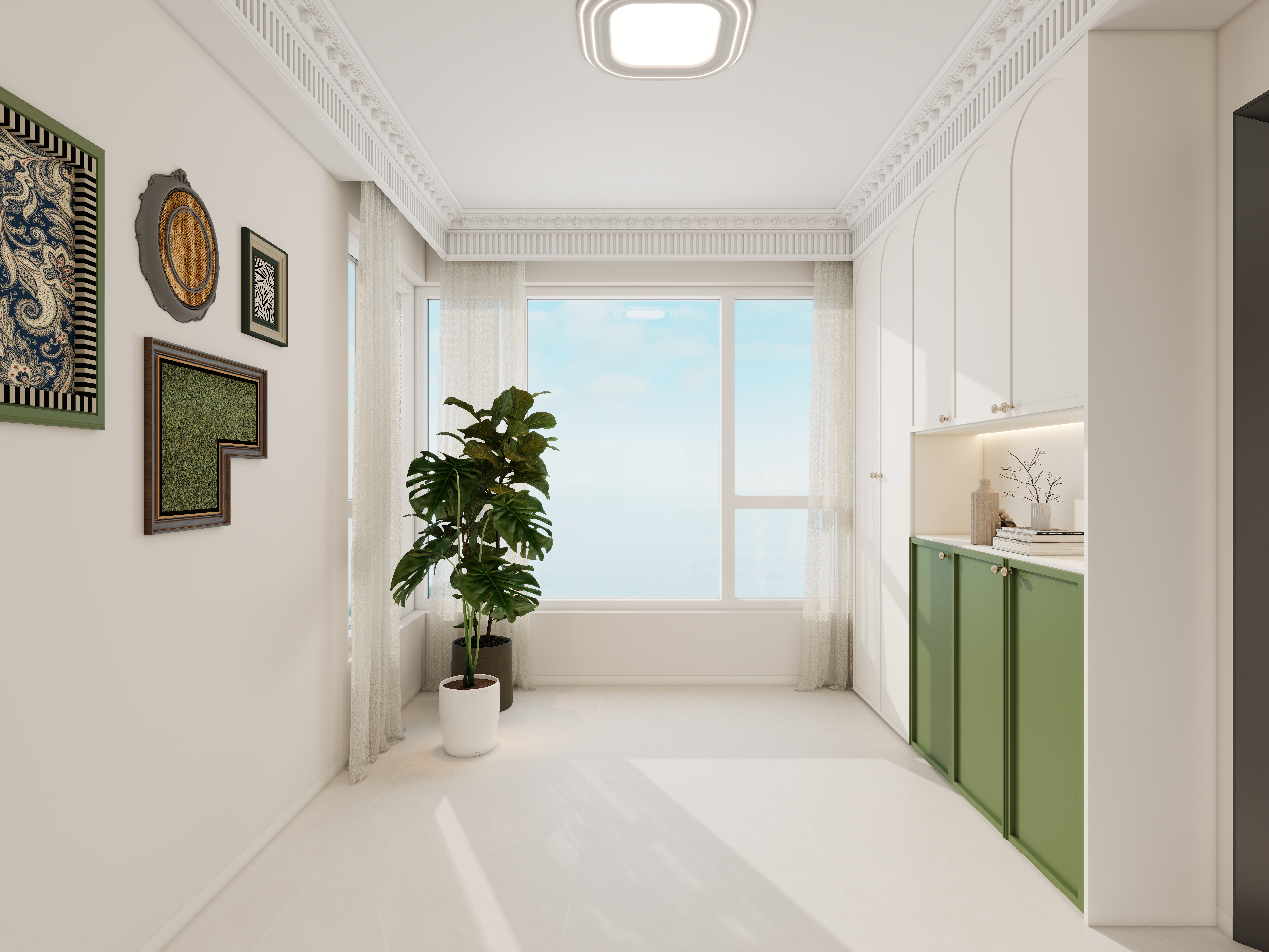 李青越-102方轻法式风格三居室一层卧室装修效果图第1张