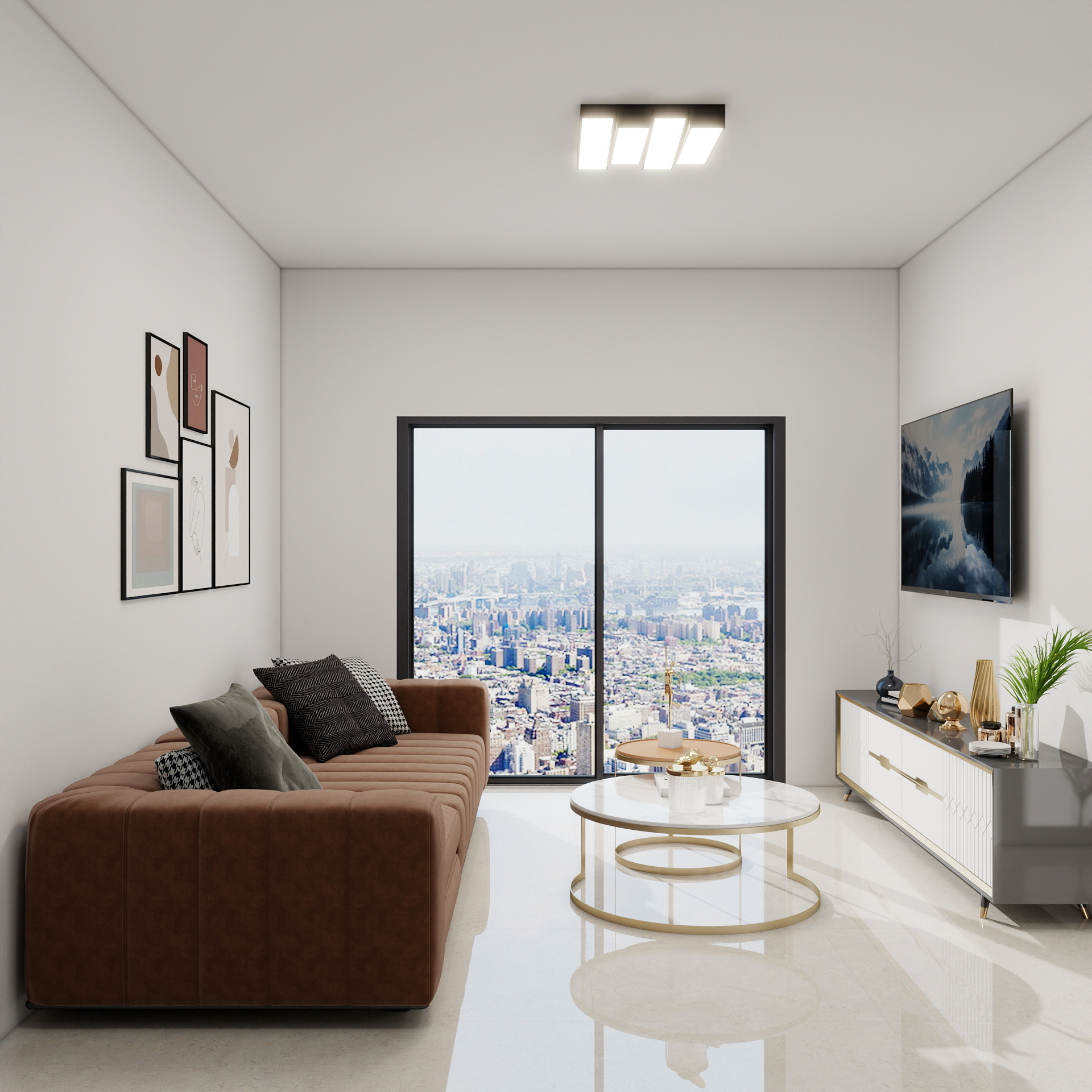 吴爽-83m²现代简约风格 装修效果图