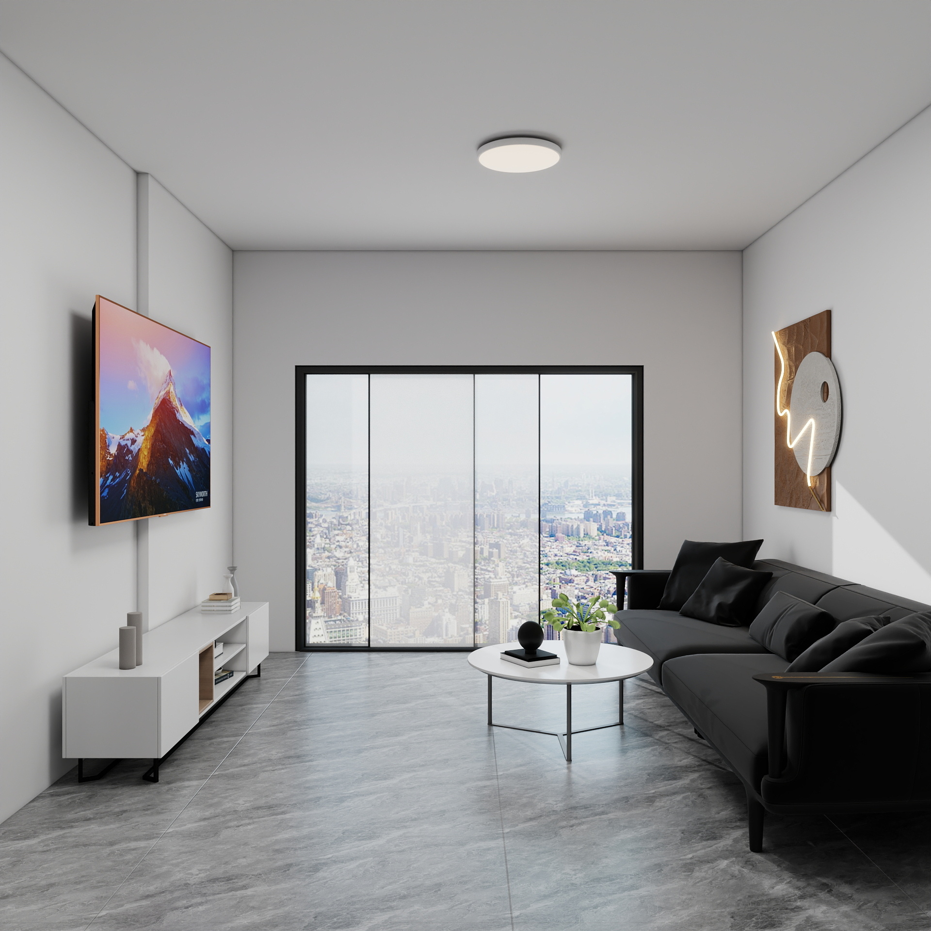 吴爽-97m²现代简约风格设计 装修效果图