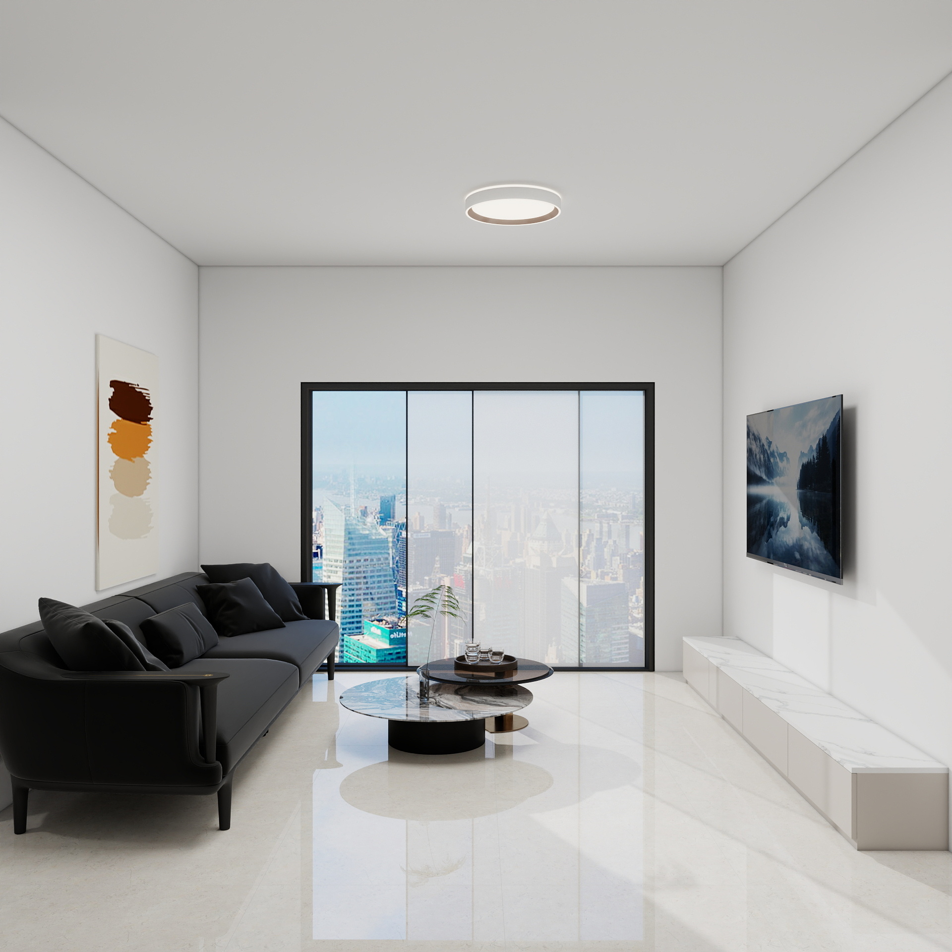 吴爽-83m²现代简约风格 装修效果图