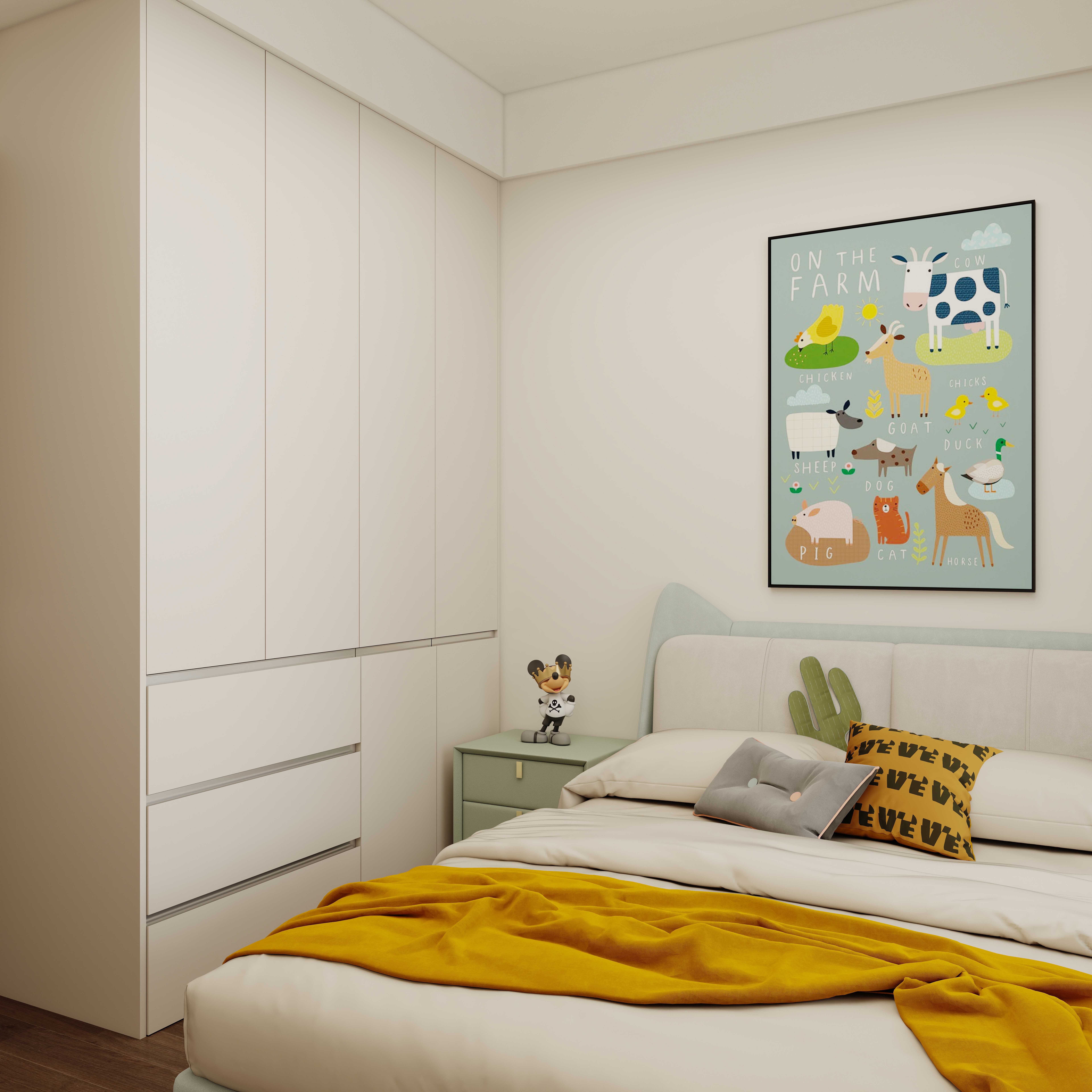 壹诺设计工作室-103㎡3室-现代简约一层儿童房装修效果图第1张