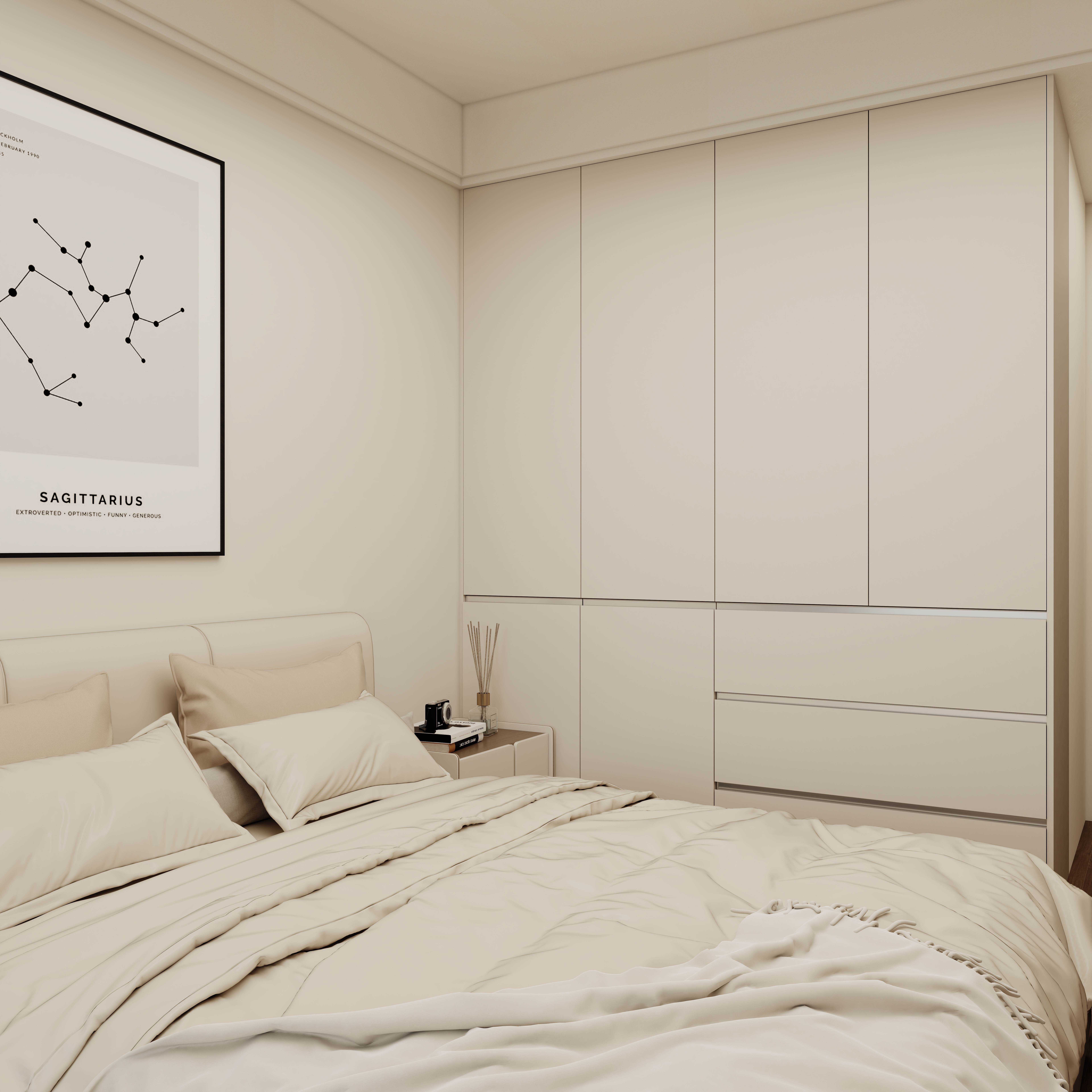 壹诺设计工作室-103㎡3室-现代简约一层老人房装修效果图第1张