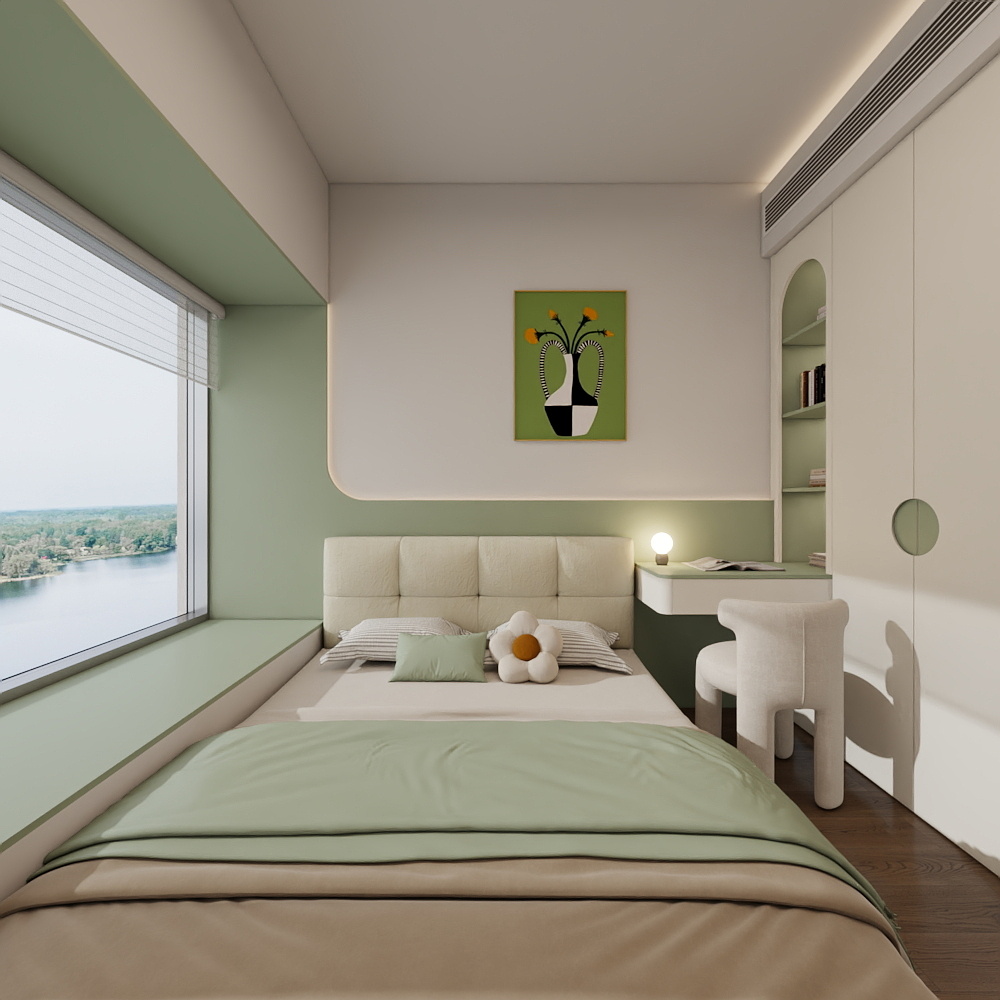 CrazyKen-横琴玺126㎡3房两卫装修效果图