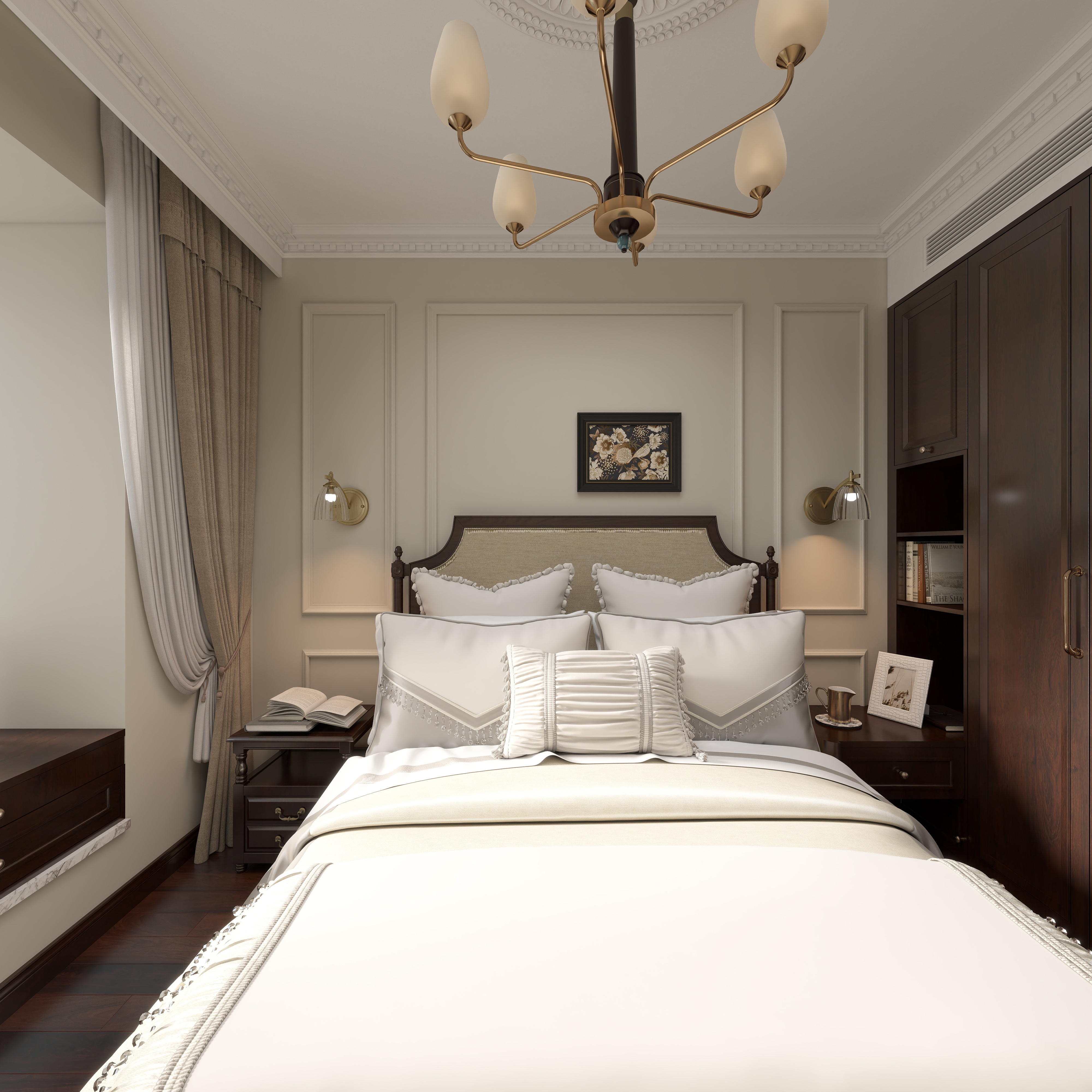 星空设计desgin-美式94㎡2室一层主卧装修效果图第3张