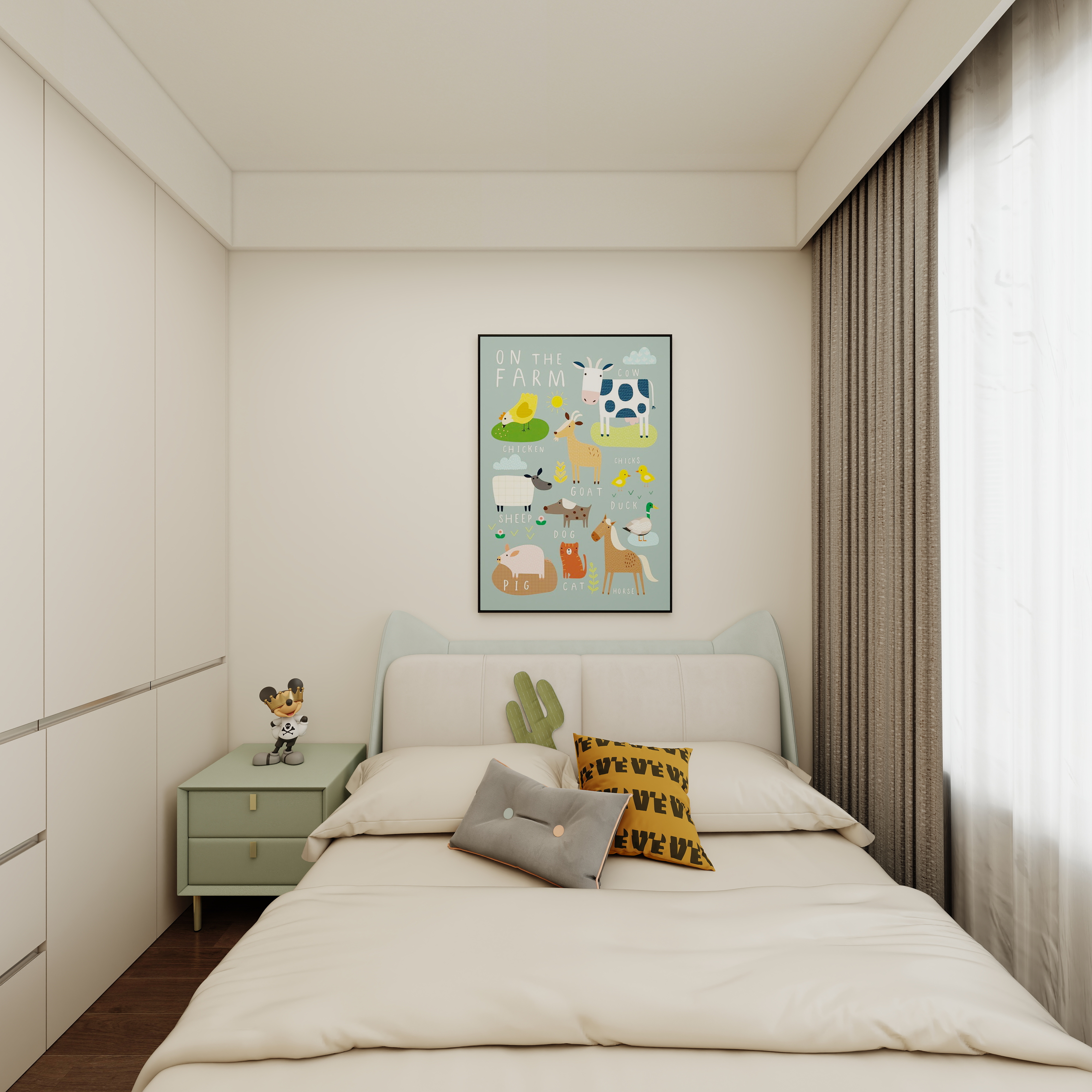 壹诺设计工作室-103㎡3室-现代简约一层儿童房装修效果图第3张