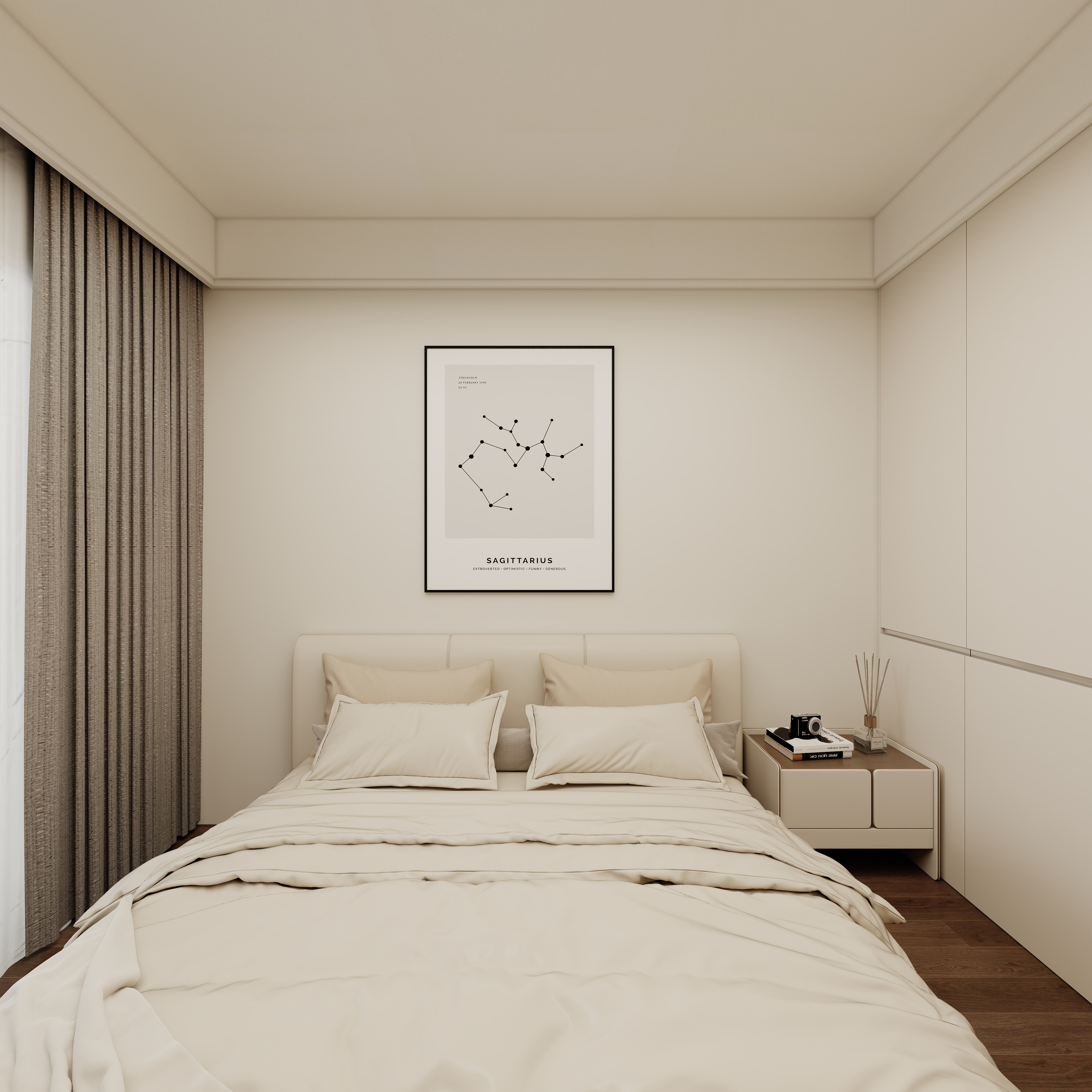 壹诺设计工作室-103㎡3室-现代简约一层老人房装修效果图第3张