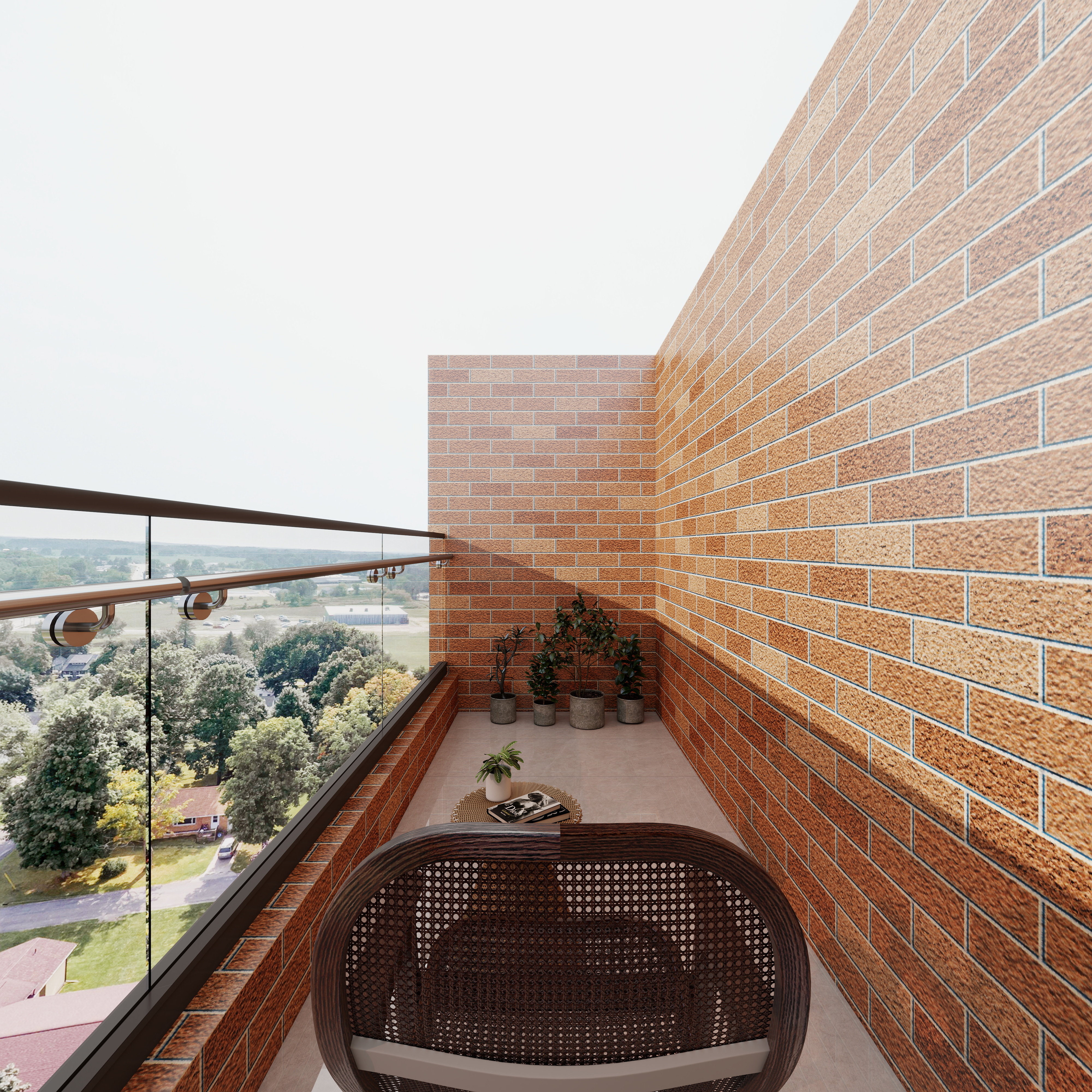 圆梦设计-原木奶油田园142㎡2室一层阳台装修效果图第3张