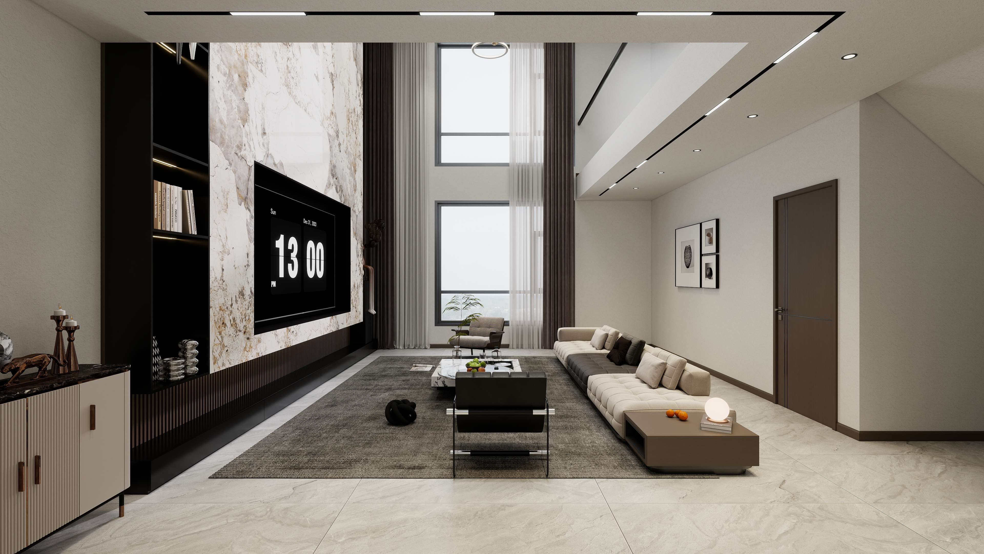 星空设计500-挑空客餐厅 装修效果图