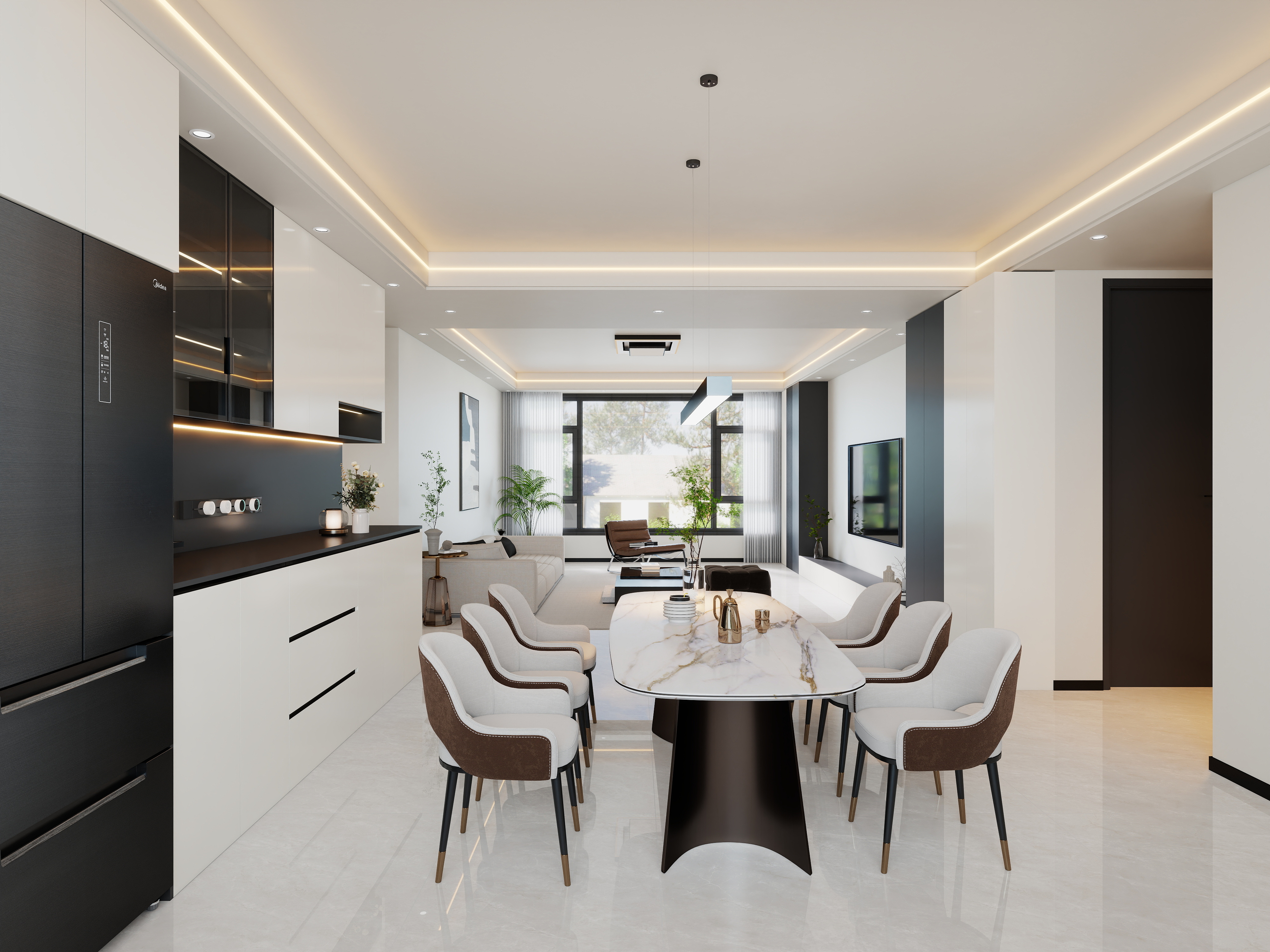 艺雅丽-143平现代简约装修效果图