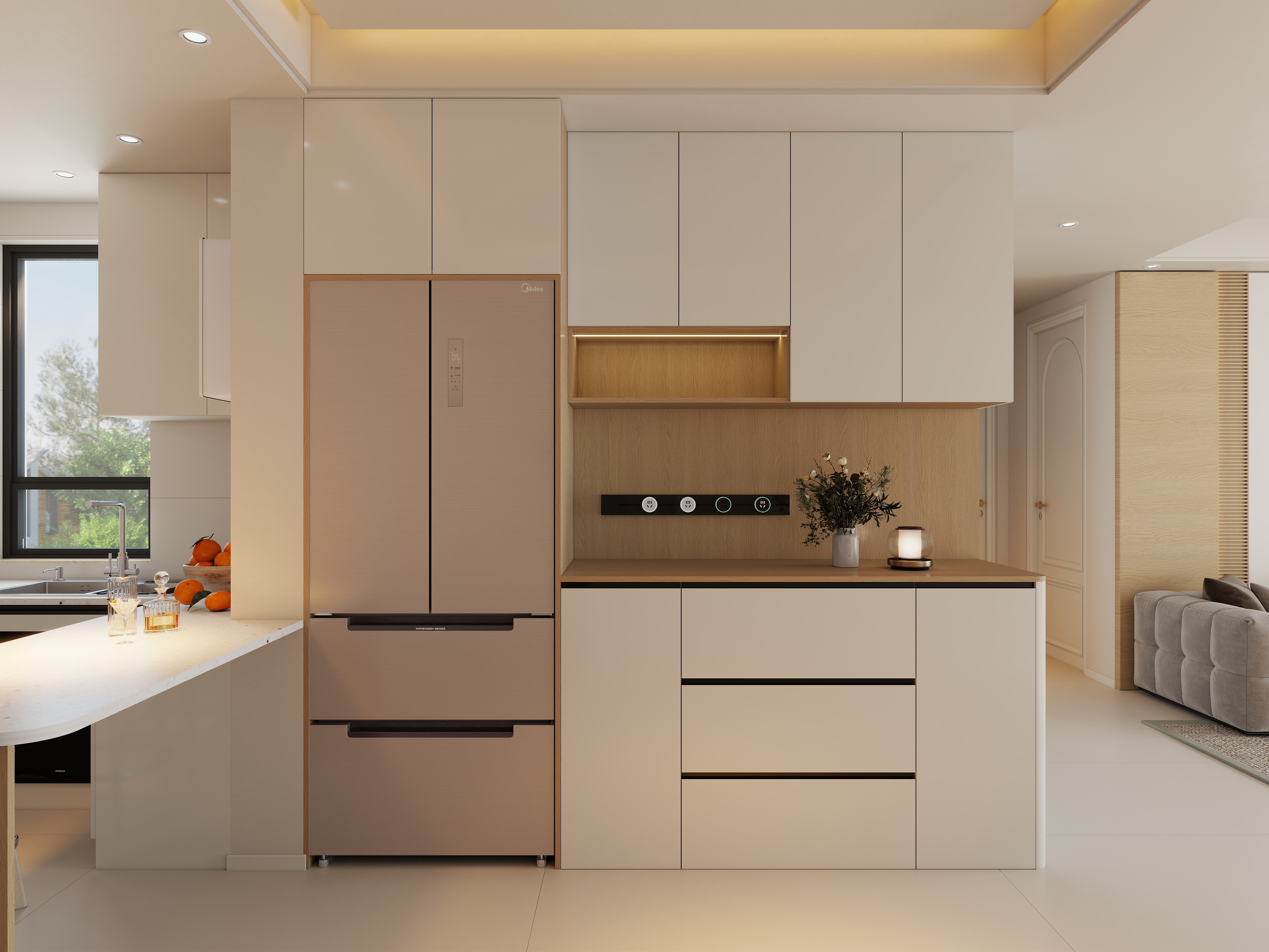 艺雅丽-105平奶油风装修效果图