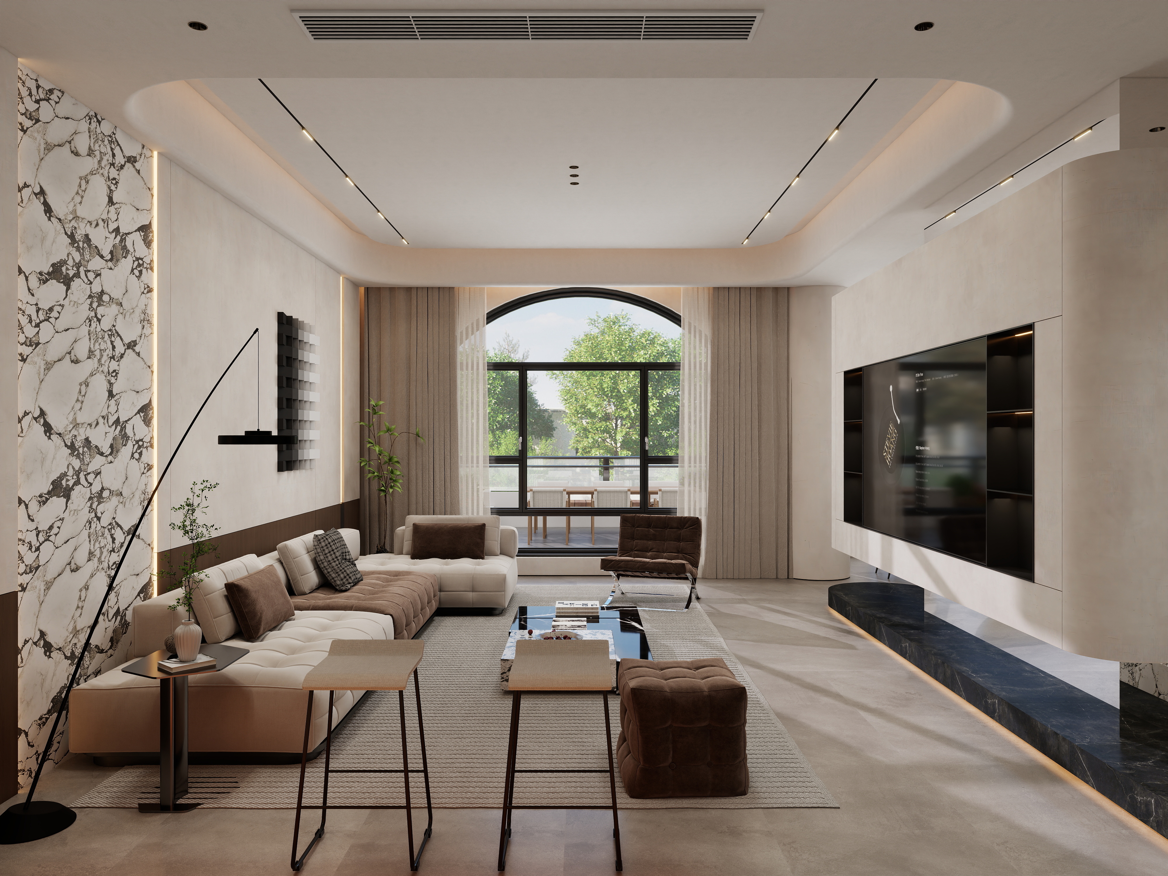 张煜强煜境设计-江门450平米意式极简别墅 装修效果图