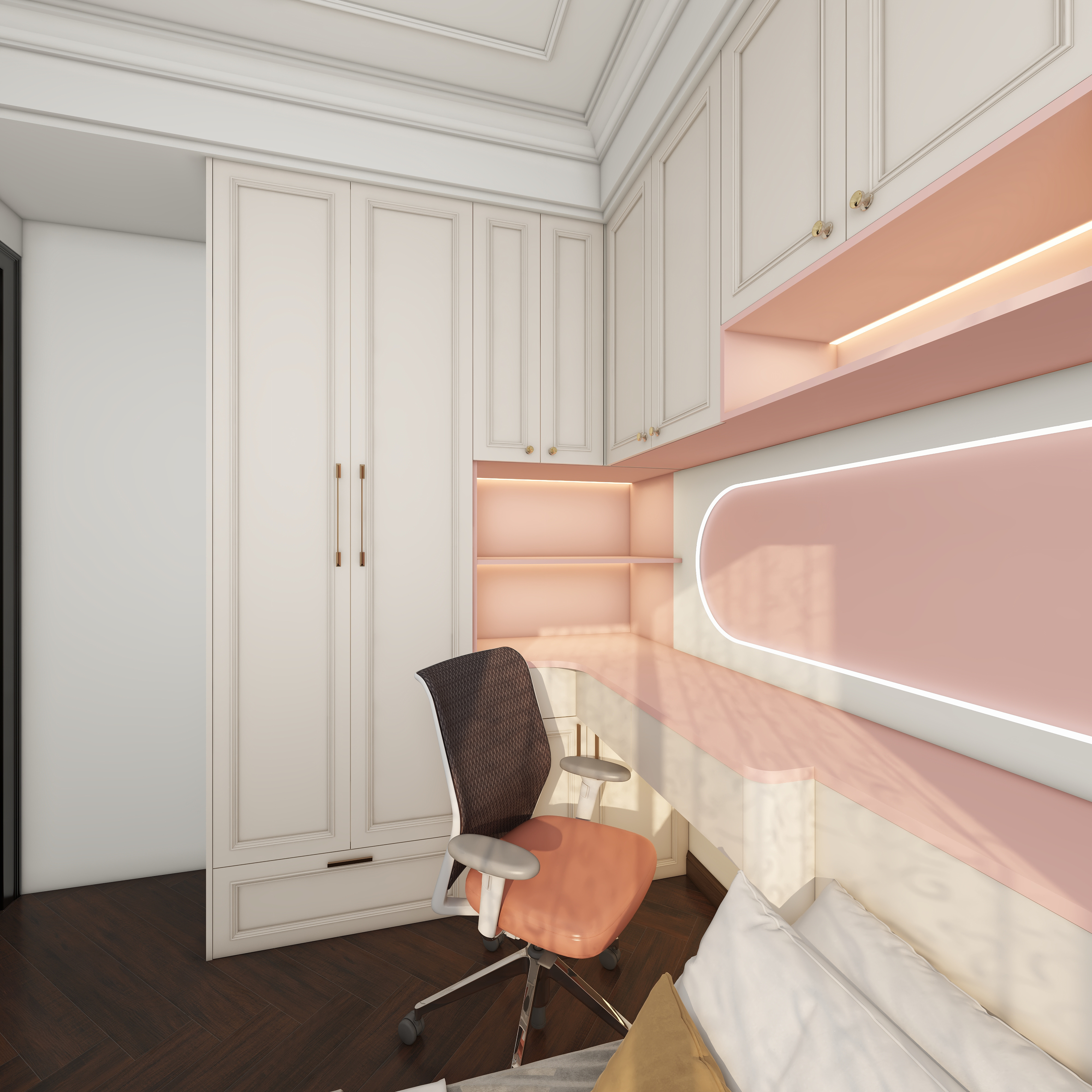 此效果图简单参考-翡丽雅境一层女儿房装修效果图第4张