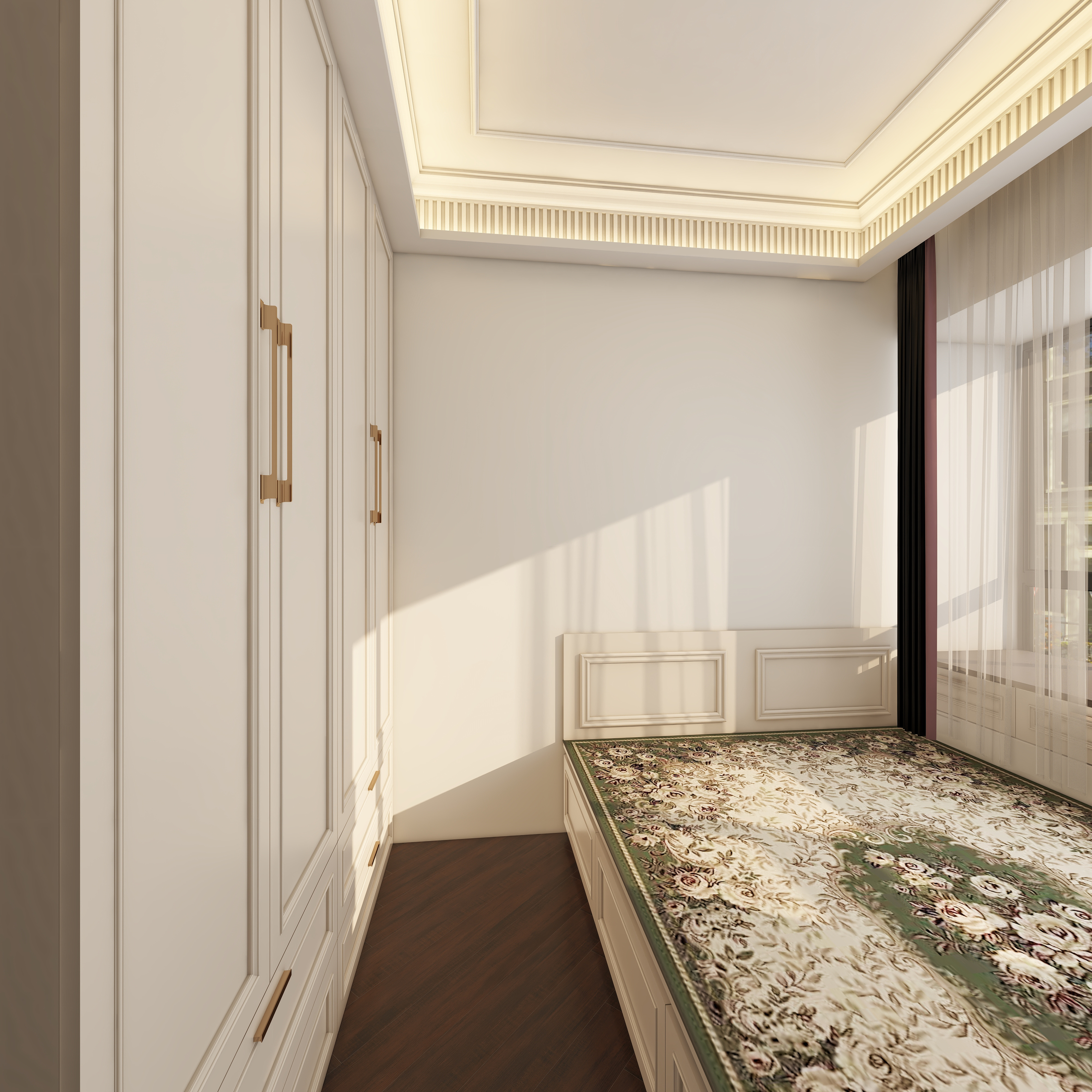 此效果图简单参考-翡丽雅境一层客卧装修效果图第3张