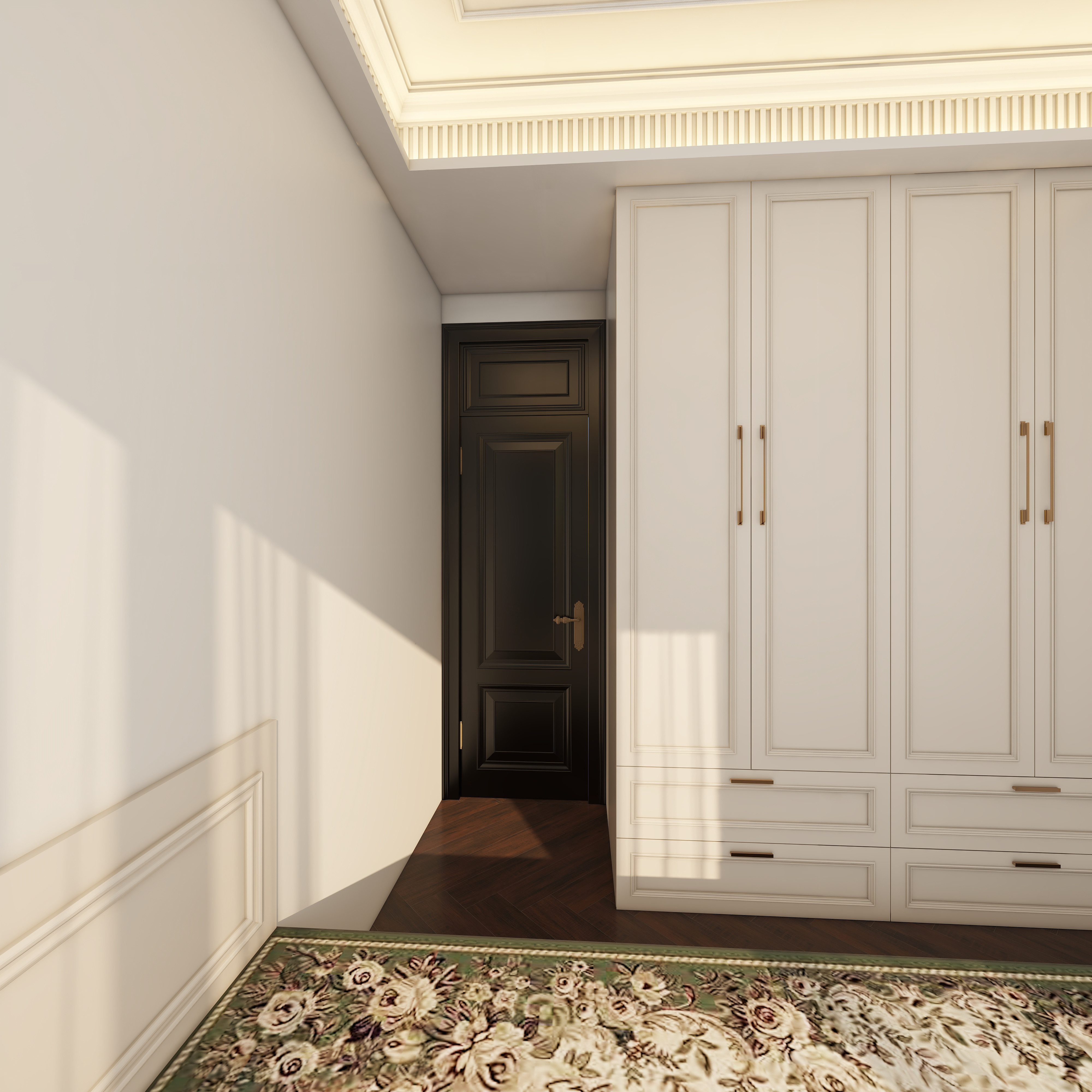 此效果图简单参考-翡丽雅境一层客卧装修效果图第5张