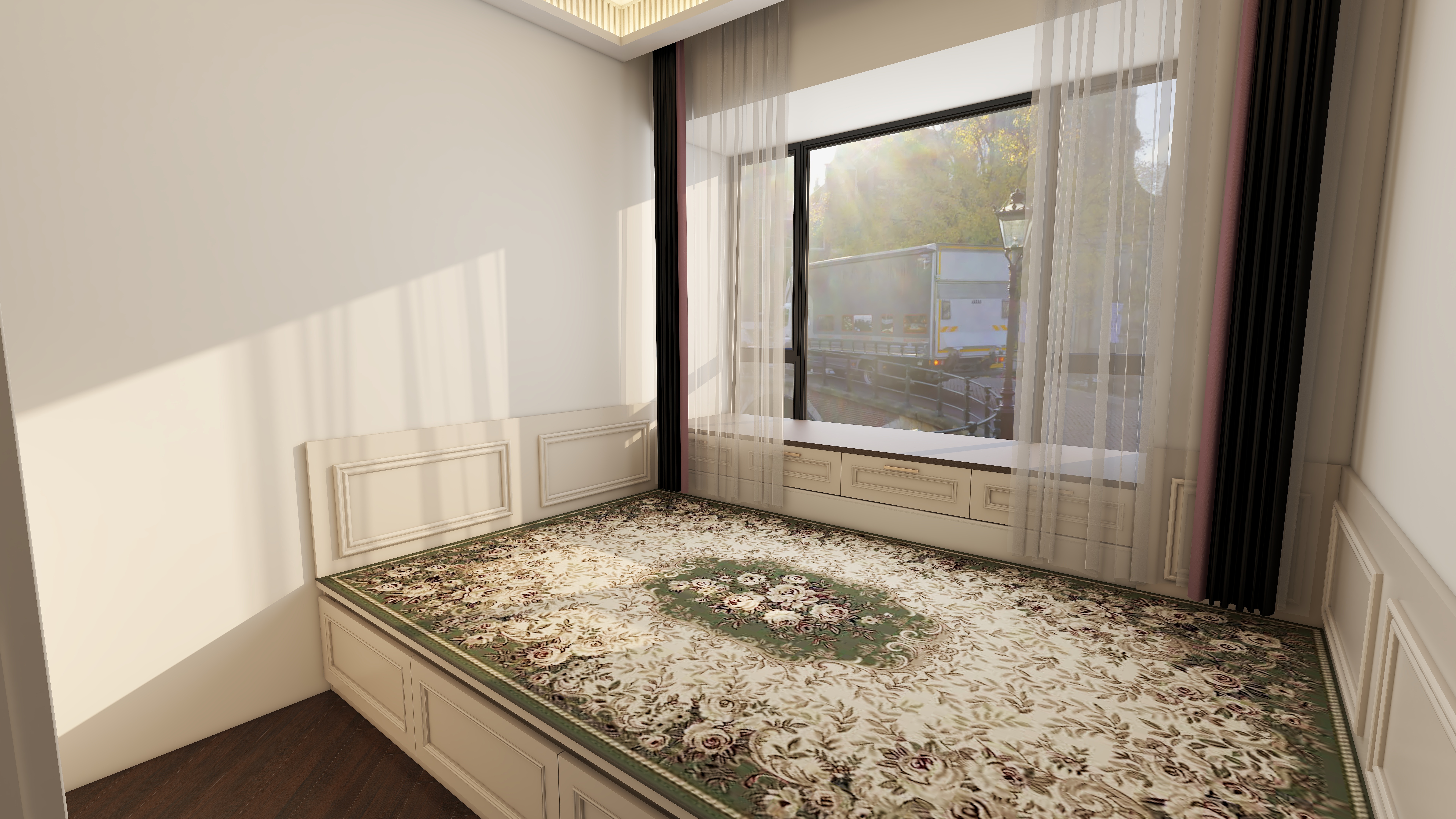 此效果图简单参考-翡丽雅境一层客卧装修效果图第1张