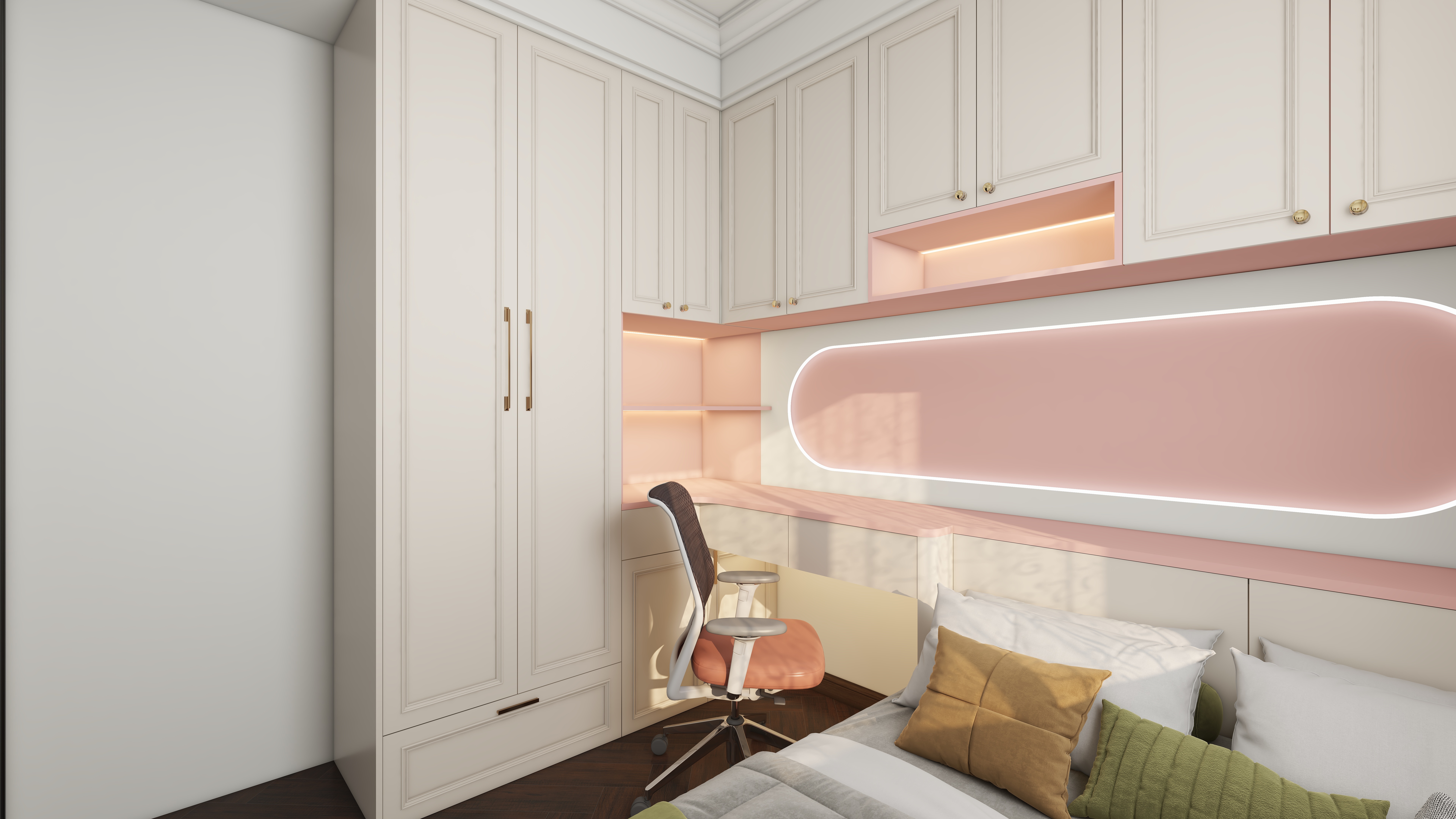 此效果图简单参考-翡丽雅境一层女儿房装修效果图第1张