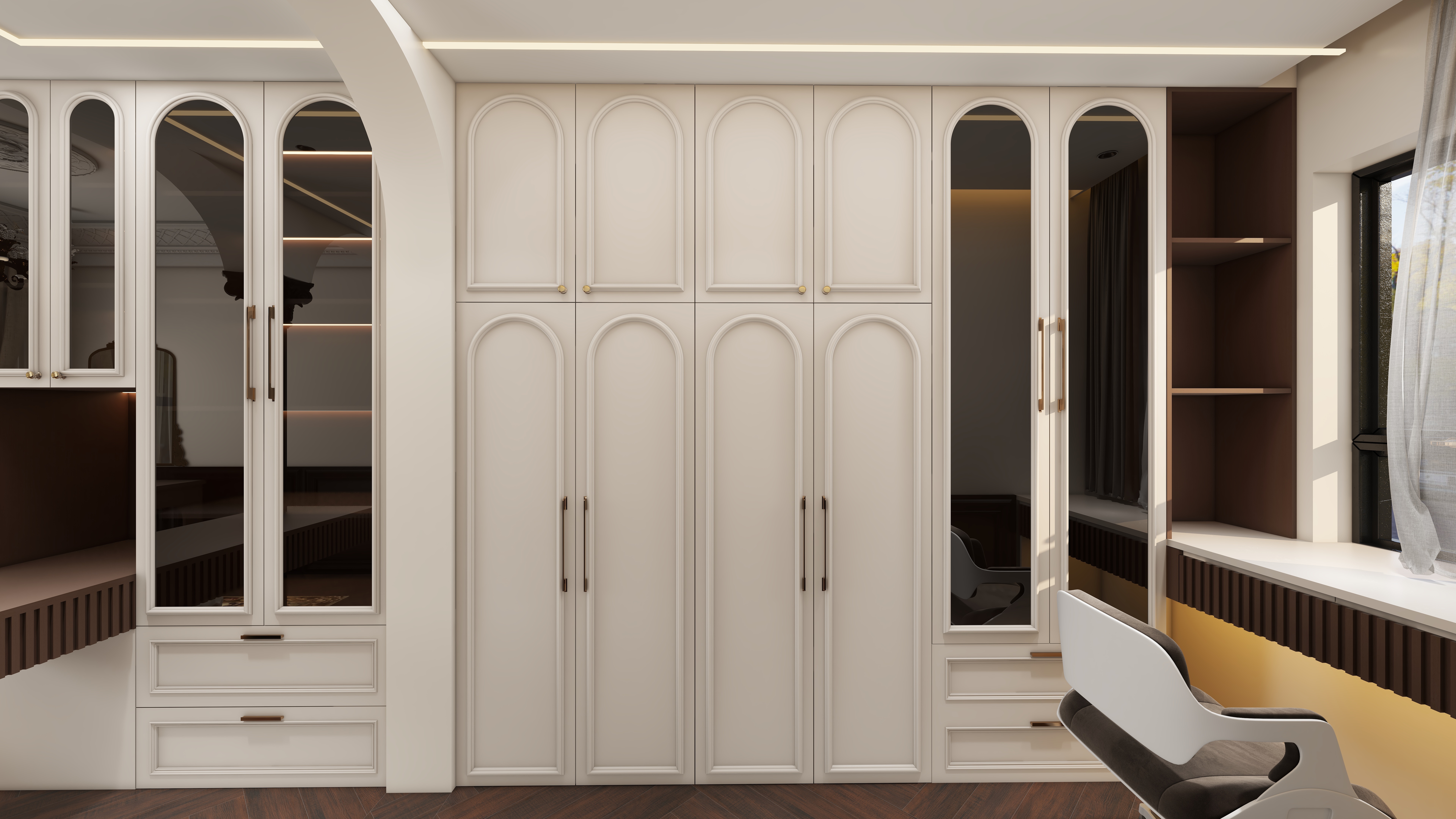 此效果图简单参考-翡丽雅境一层衣帽间装修效果图第1张