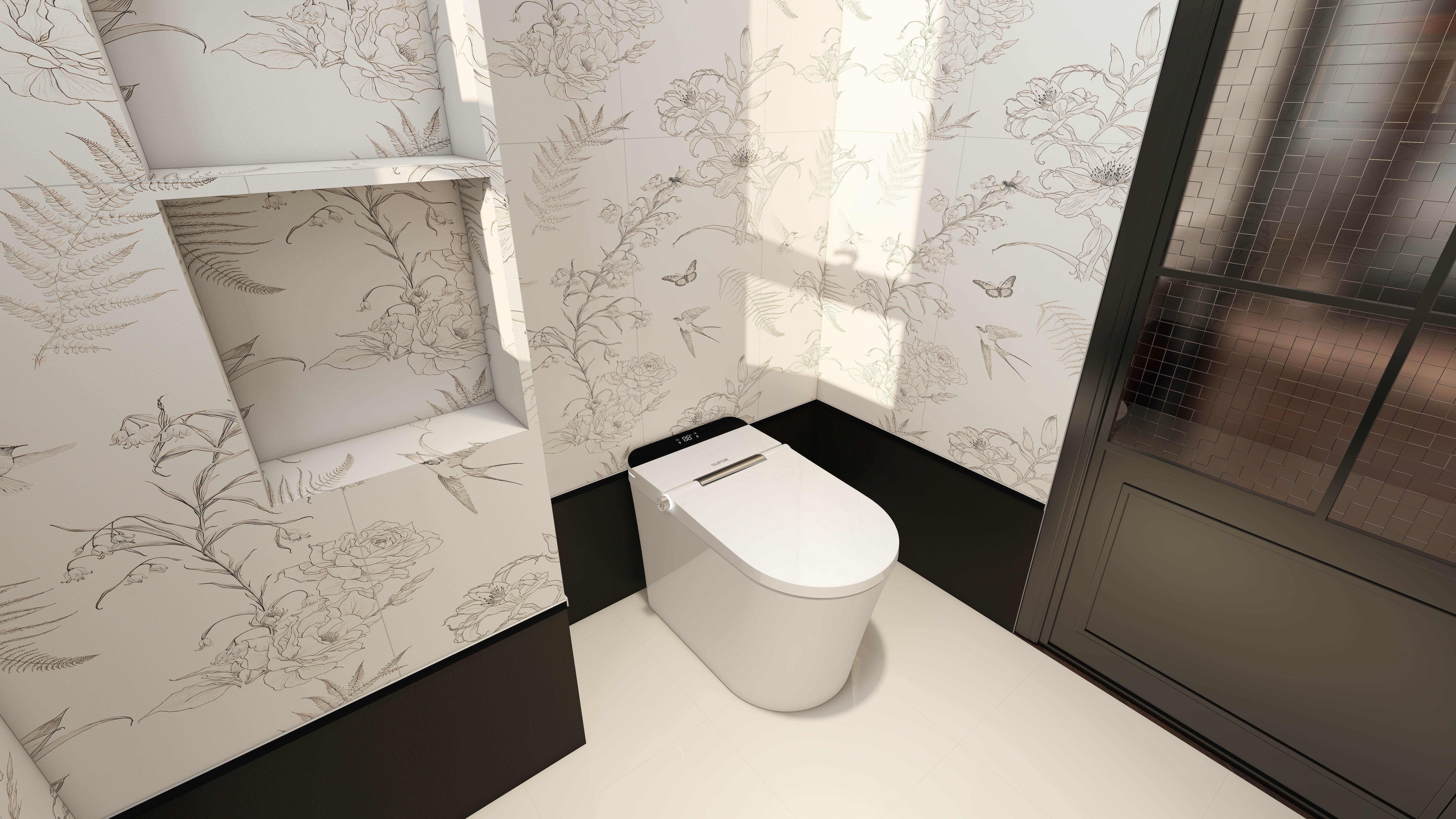 此效果图简单参考-翡丽雅境一层卫生间装修效果图第1张