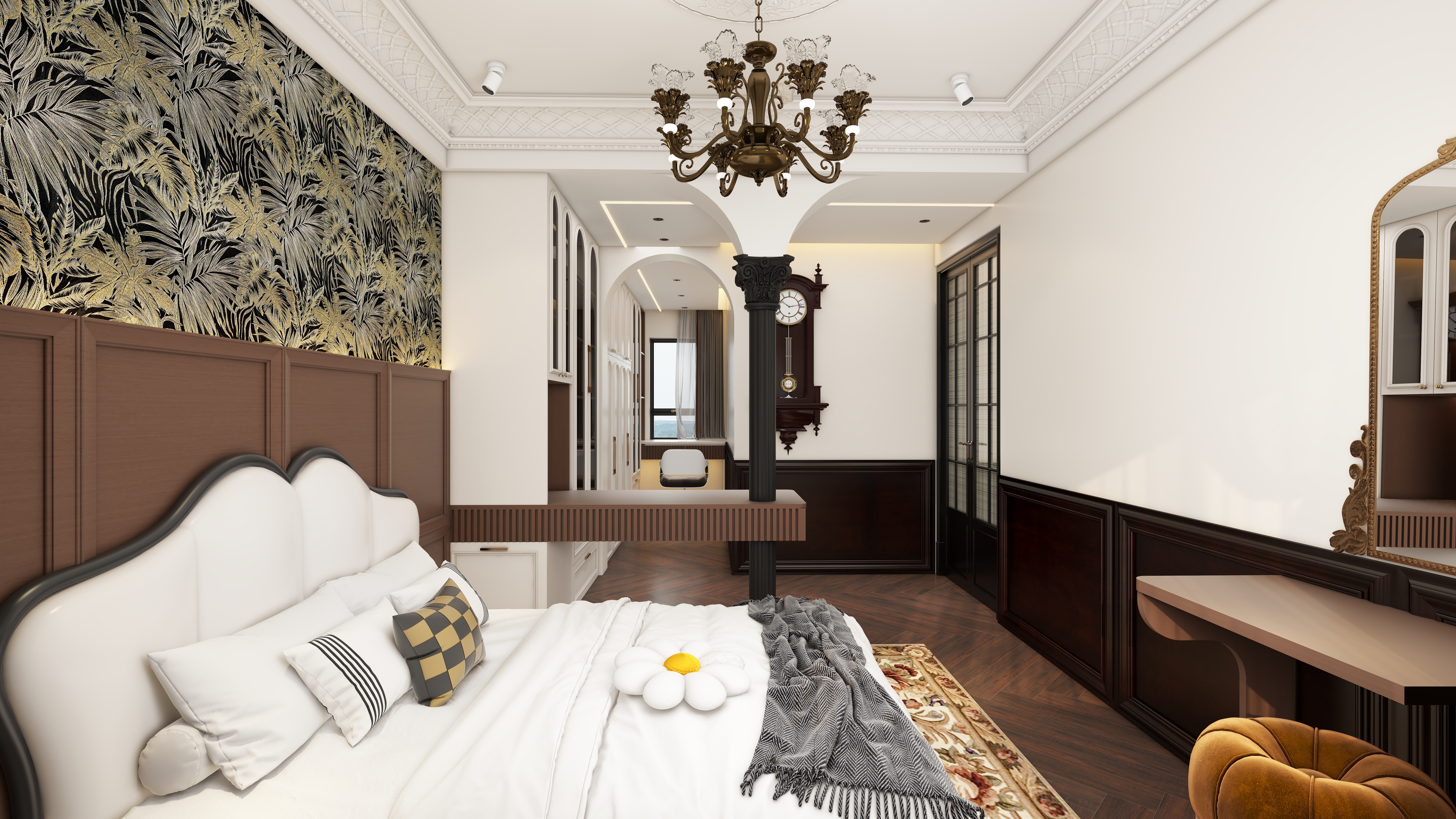 此效果图简单参考-翡丽雅境一层主卧装修效果图第5张