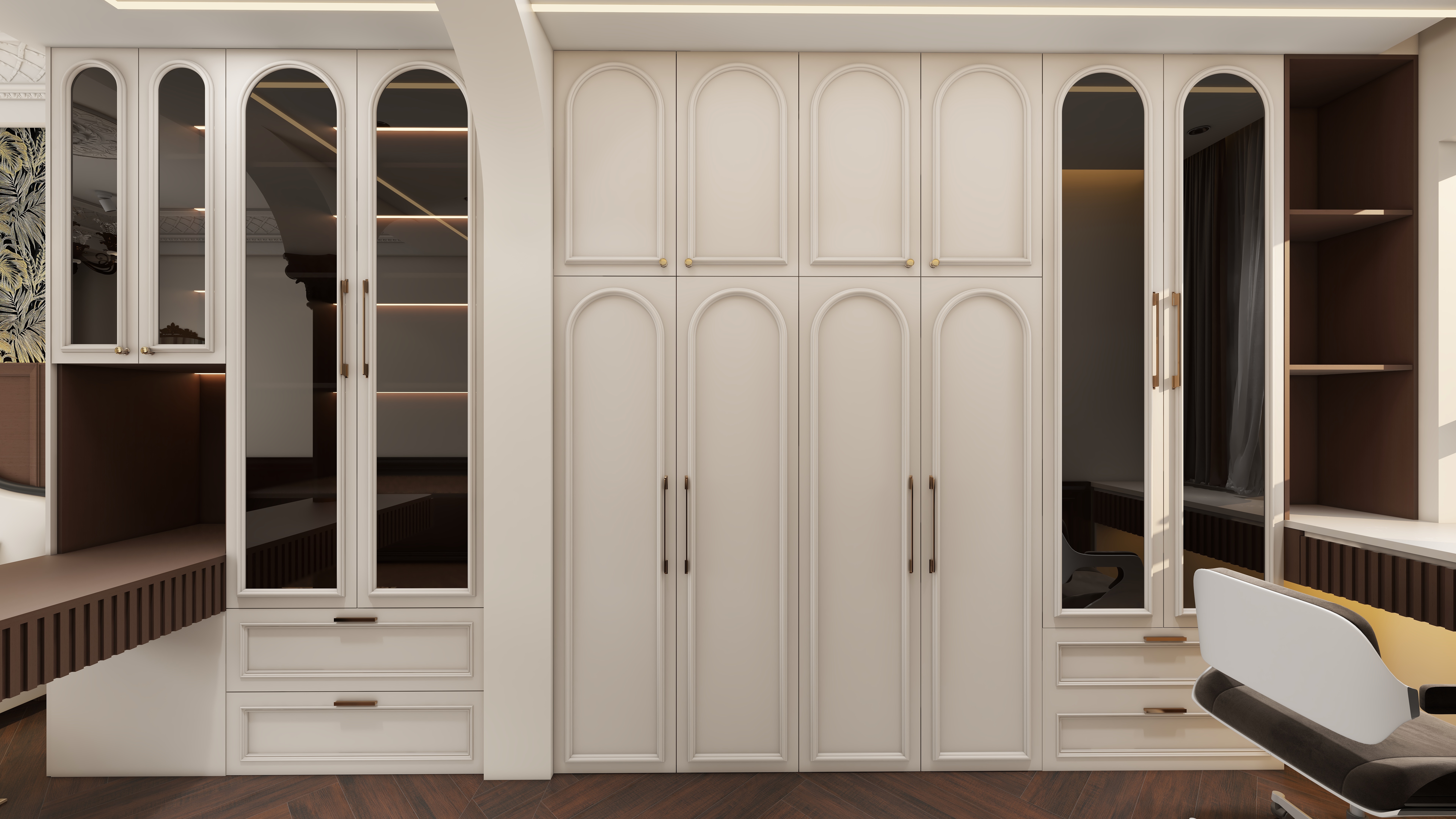 此效果图简单参考-翡丽雅境一层衣帽间装修效果图第4张