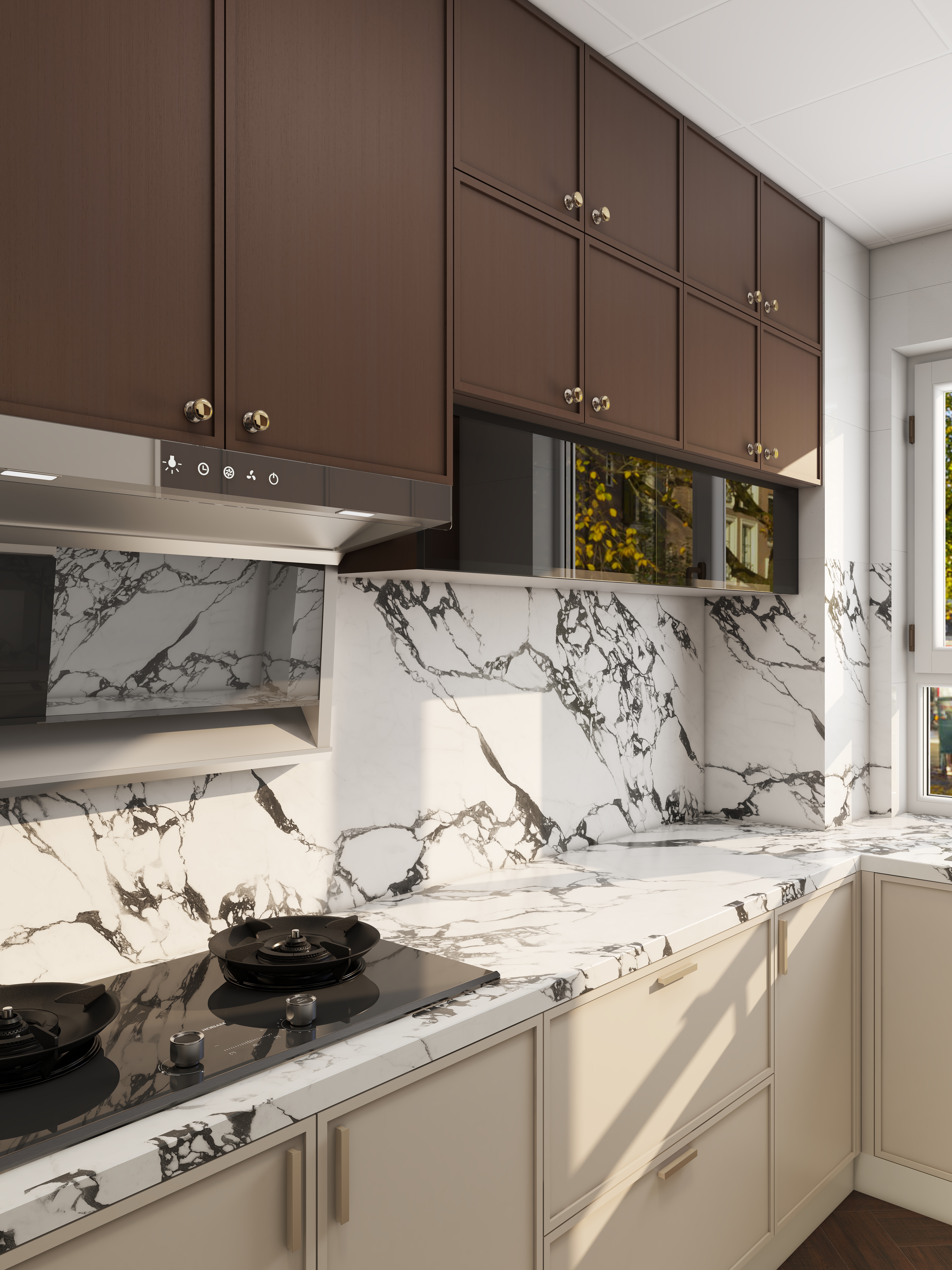 此效果图简单参考-翡丽雅境一层厨房装修效果图第2张