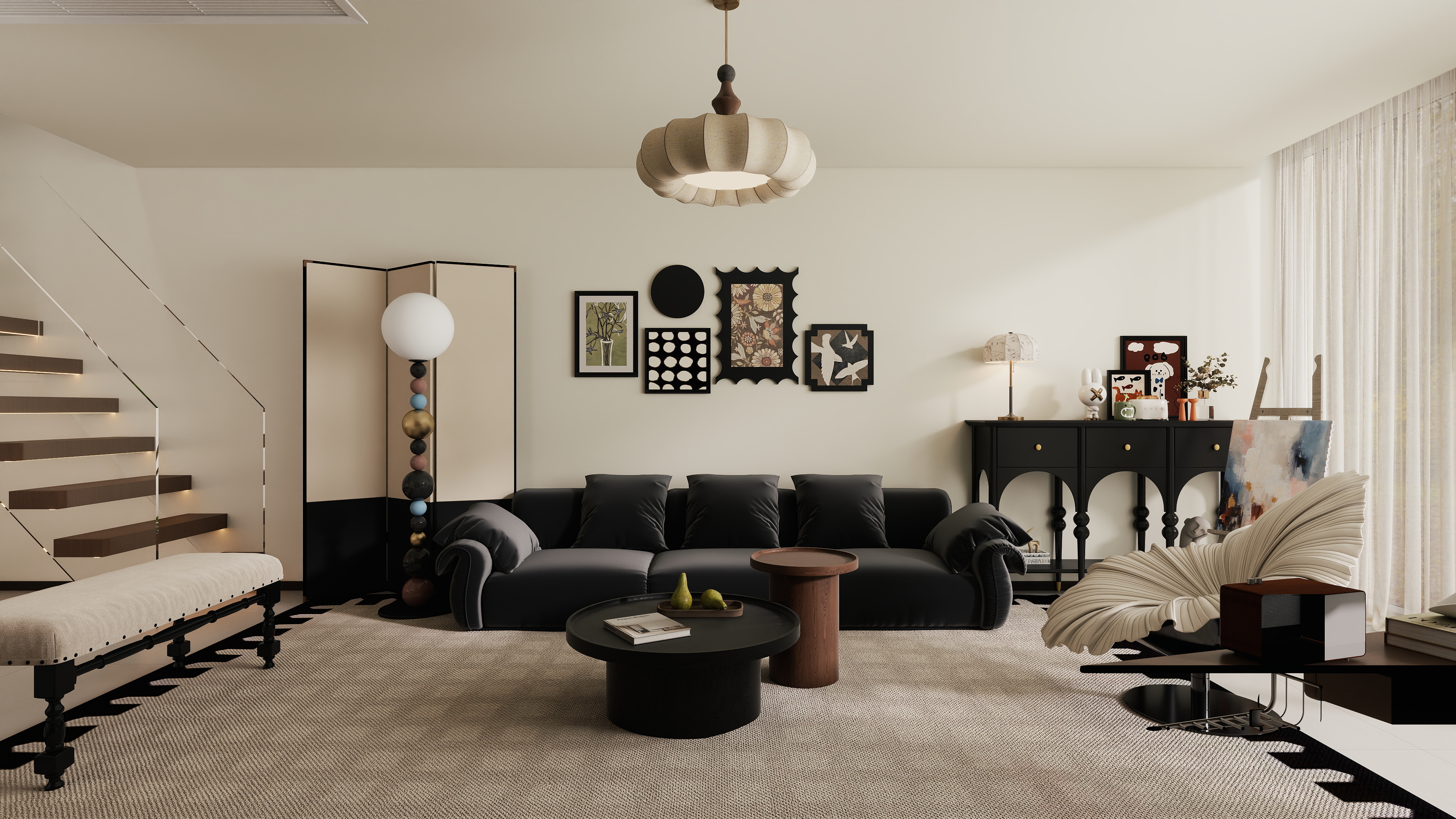 李青越-264平法式中古美容室一层大厅装修效果图第1张