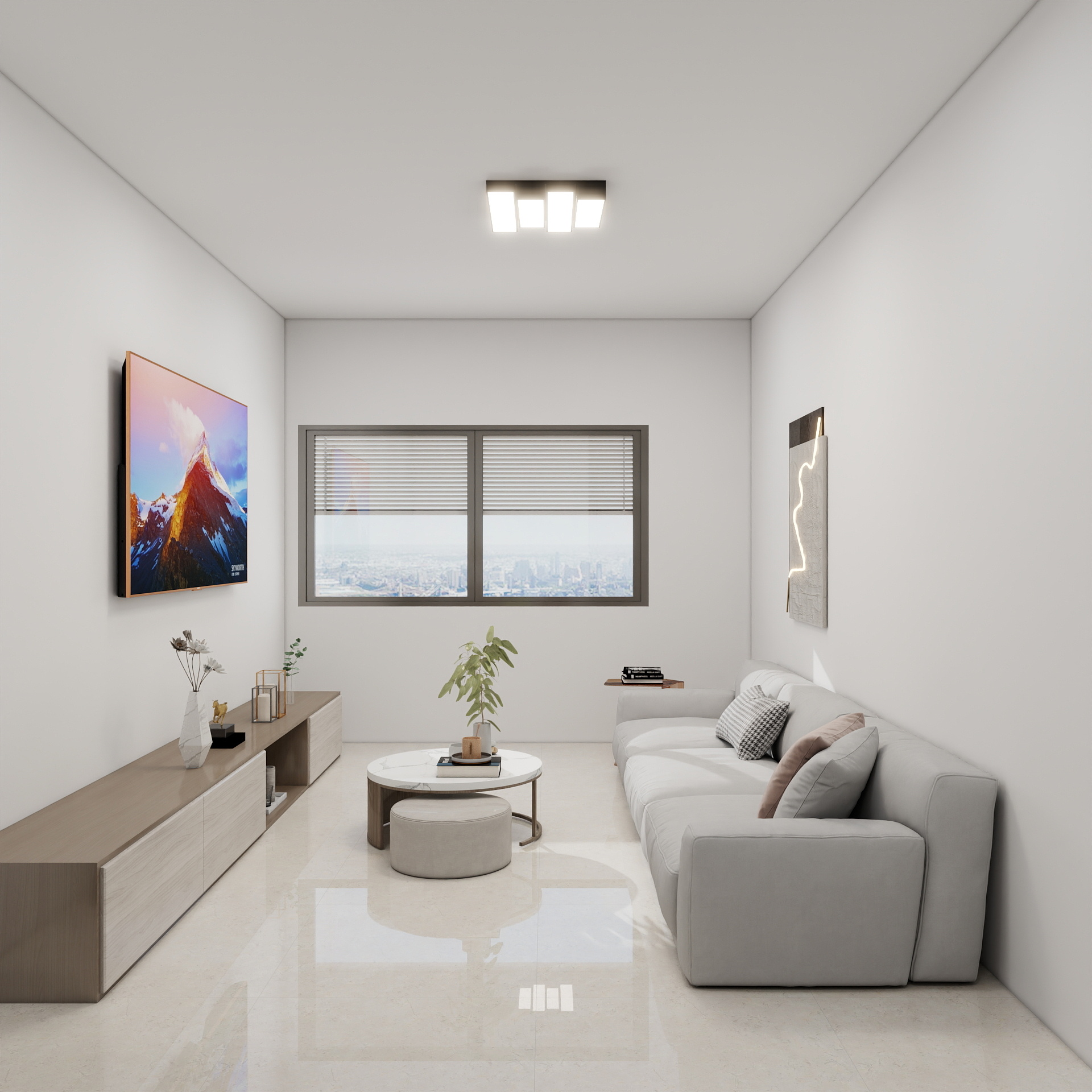 吴爽-83m²现代简约风格 装修效果图