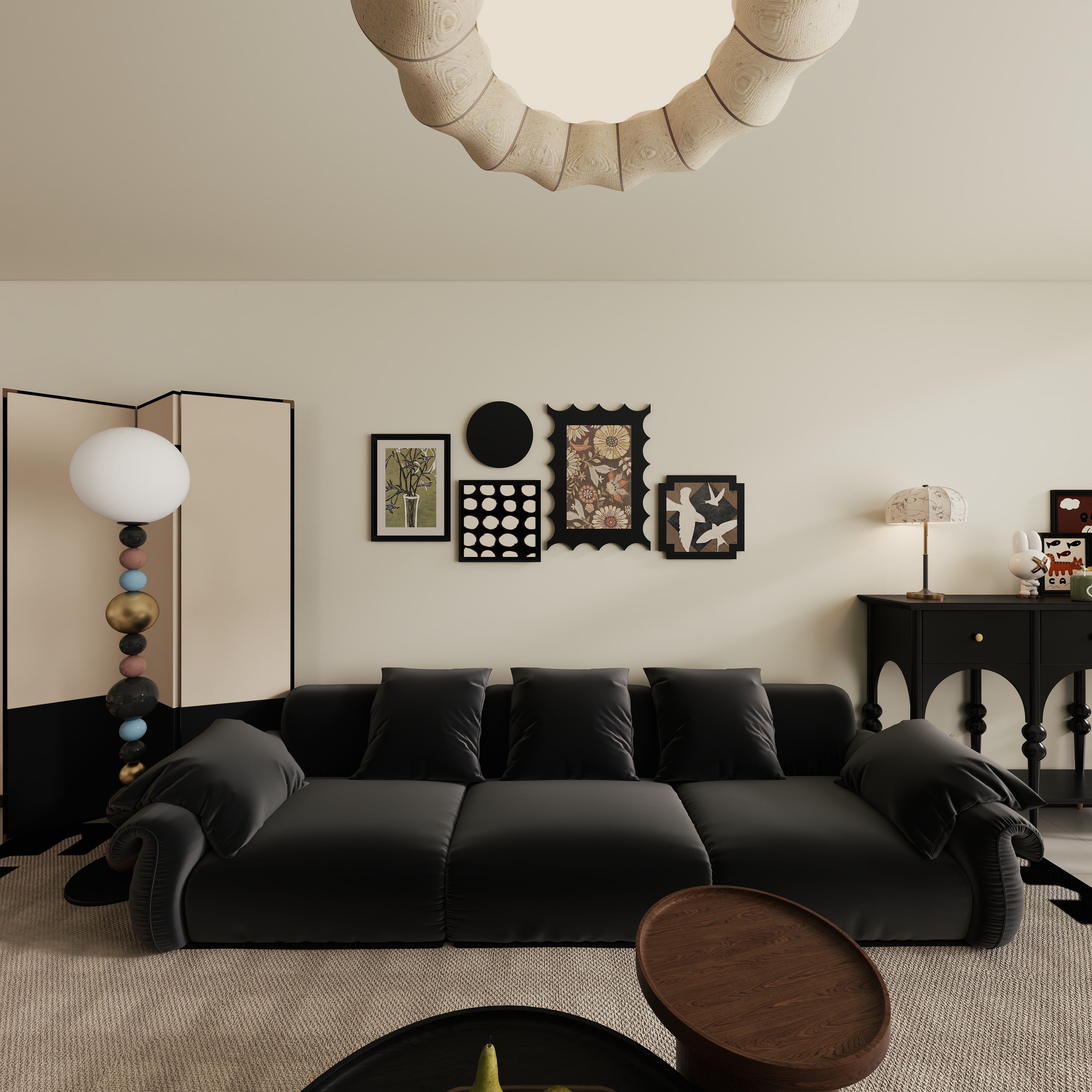 李青越-264平法式中古美容室一层大厅装修效果图第4张