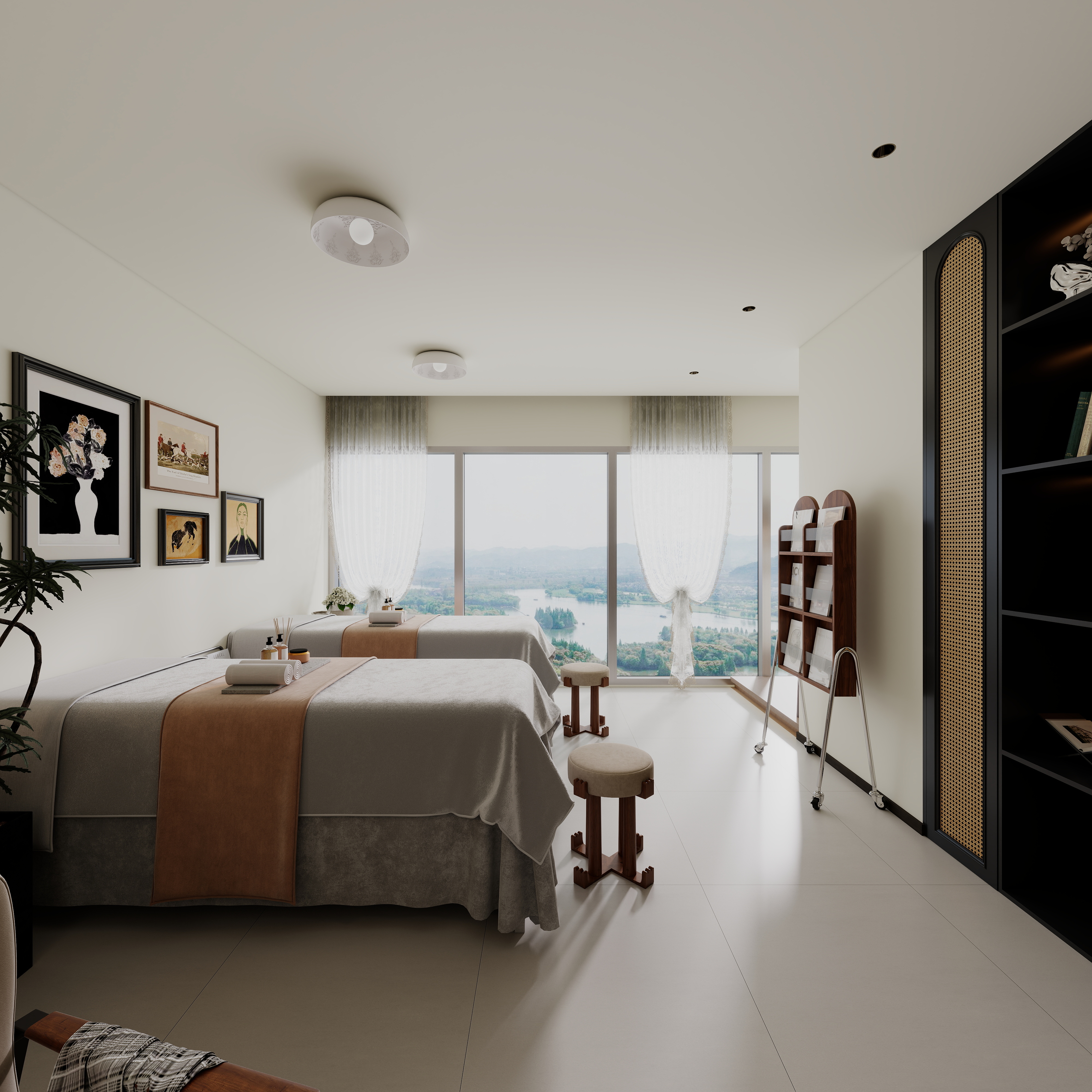 李青越-264平法式中古美容室二层美容室装修效果图第5张