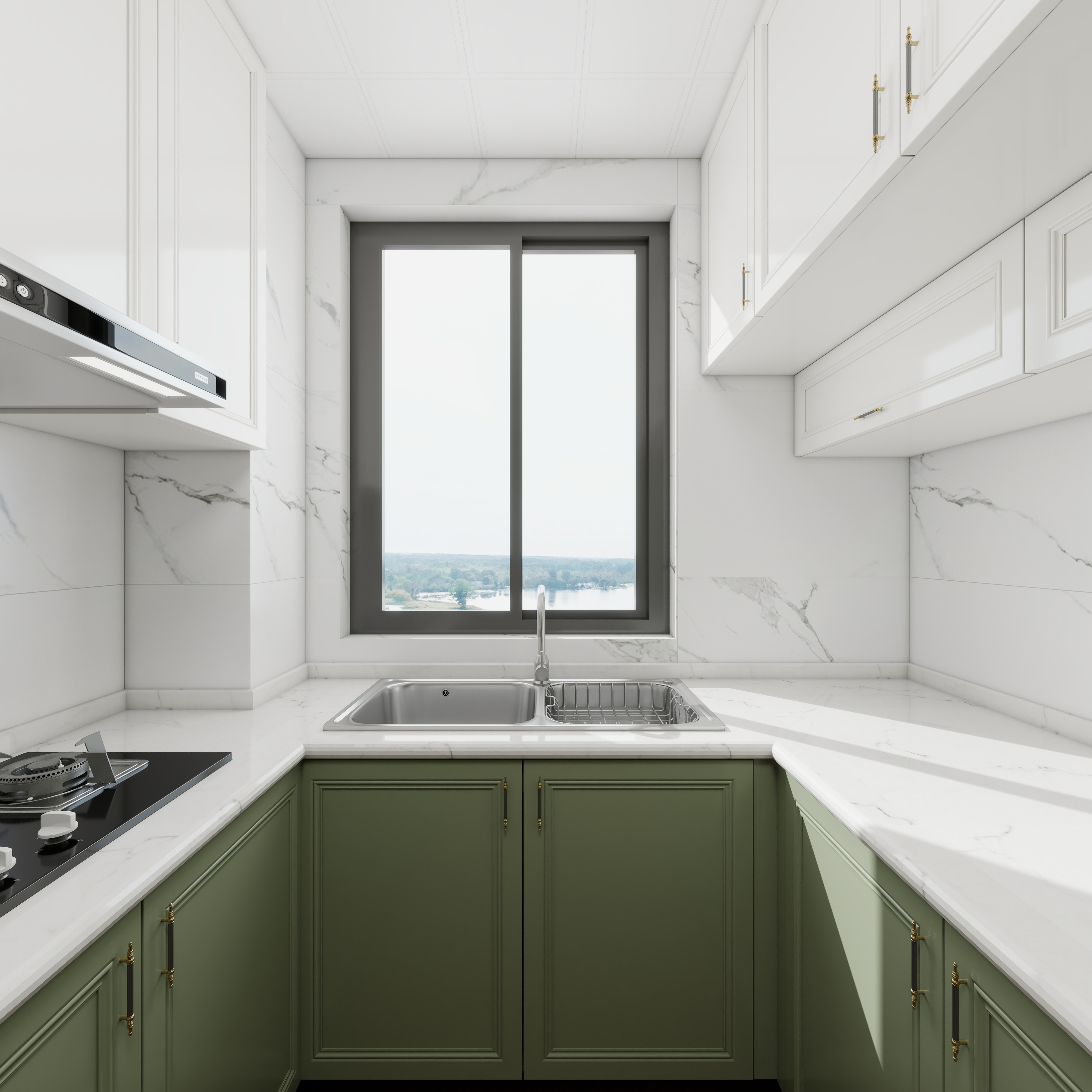 此效果图简单参考-翡丽雅境一层厨房装修效果图第5张