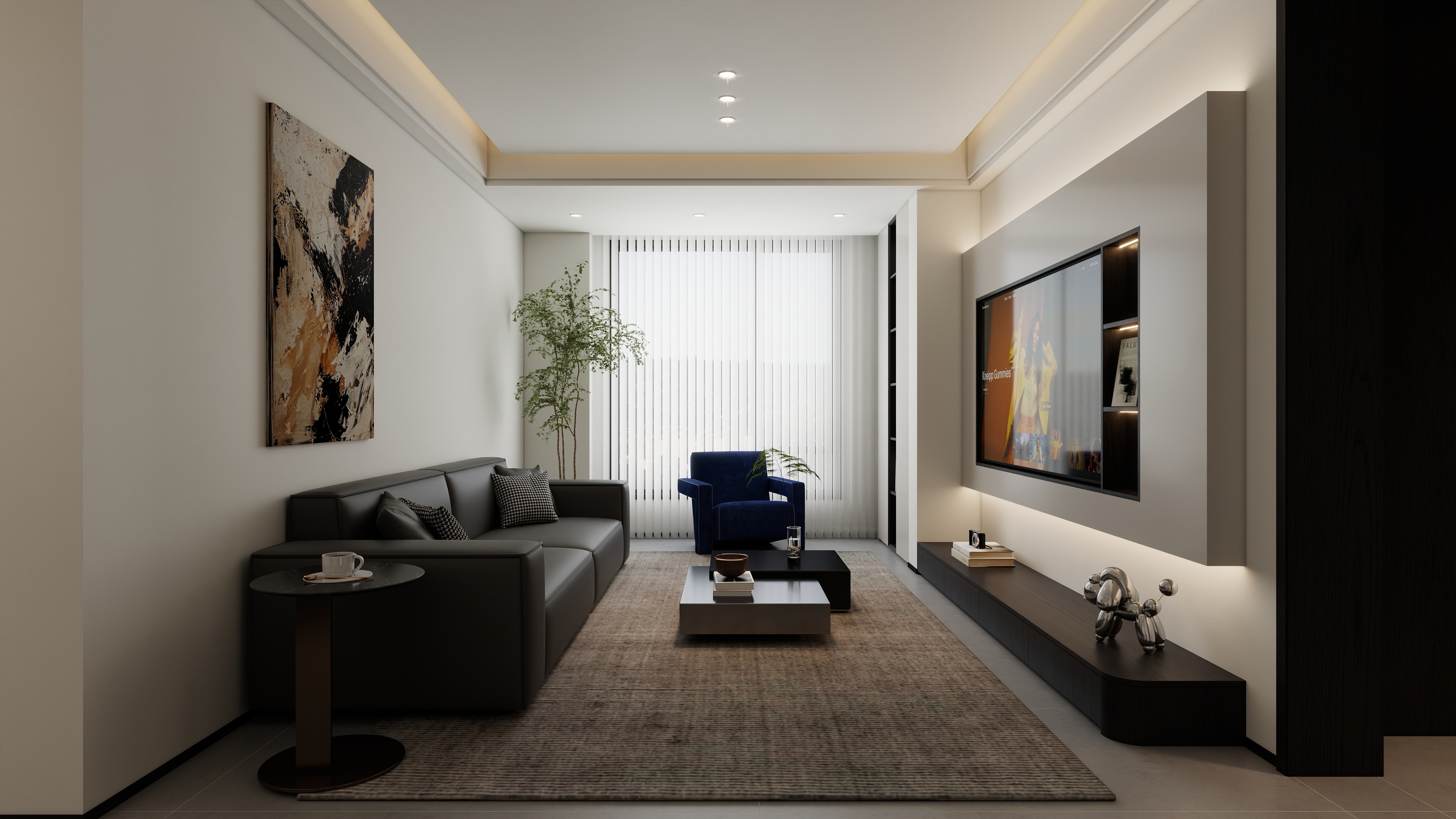 孙有权-『2025-11』122平丨现代简约黑白灰三居室-装修设计方案