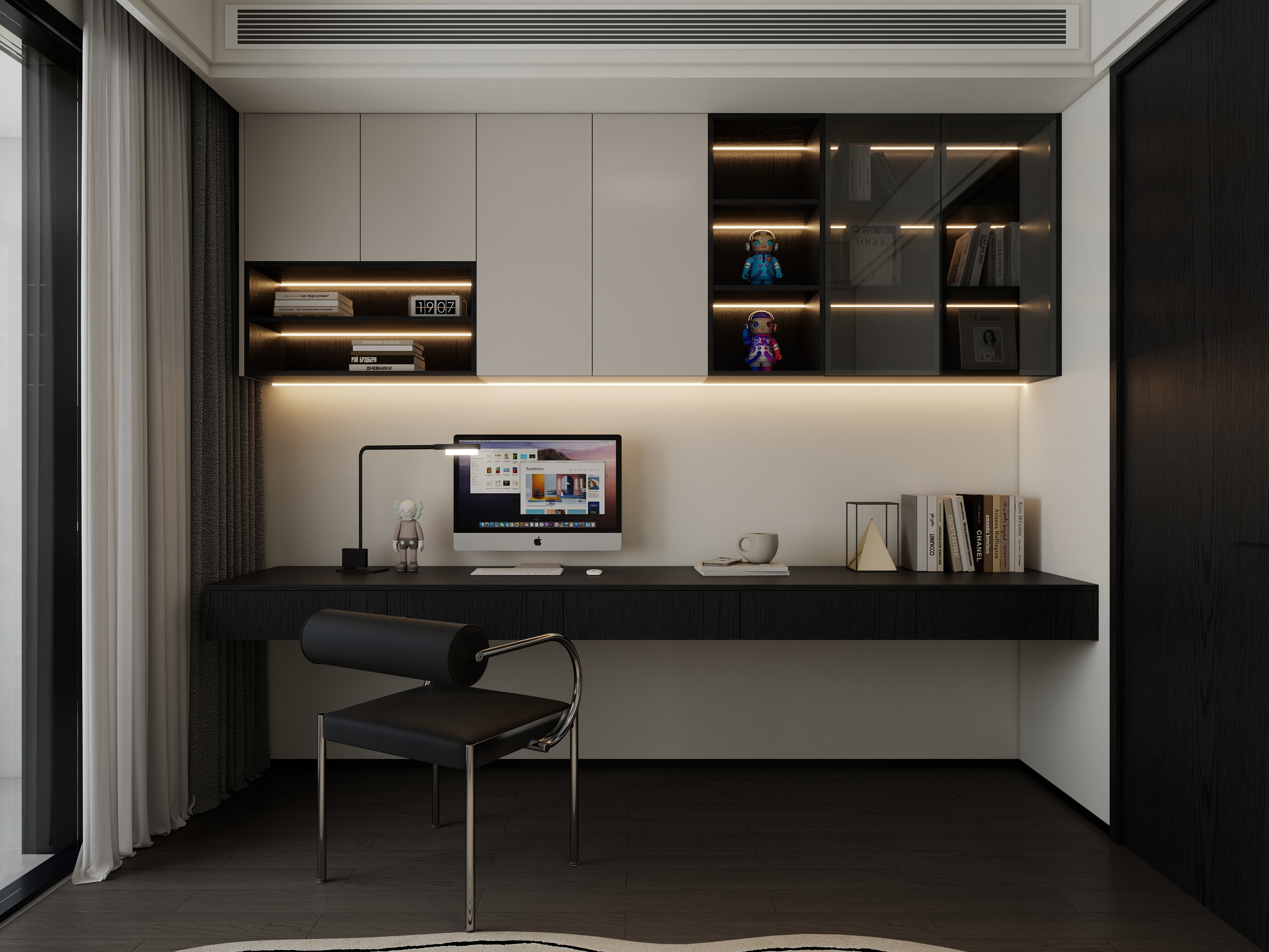 孙有权-『2025-11』122平丨现代简约黑白灰三居室装修效果图