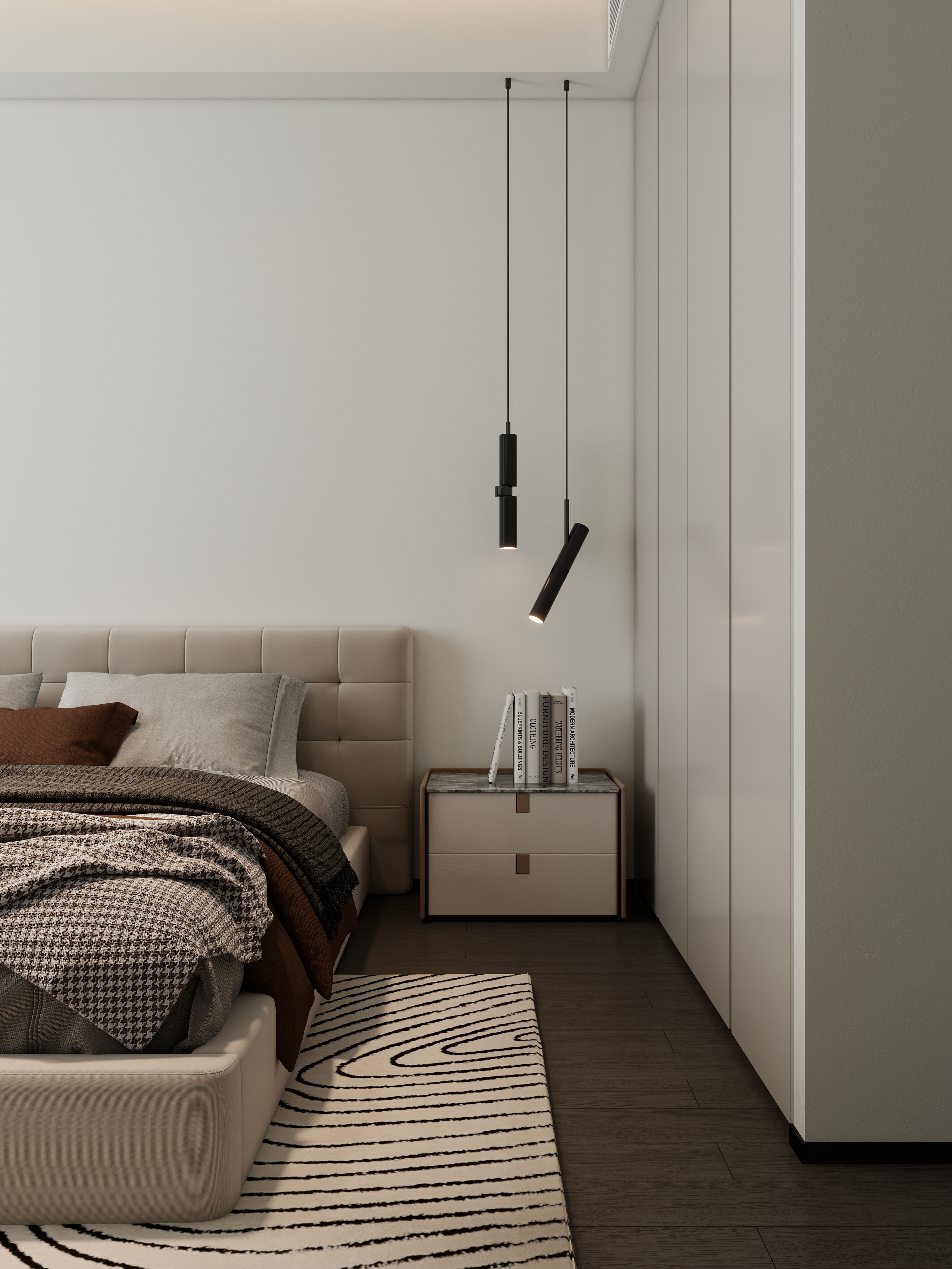 孙有权-『2025-11』122平丨现代简约黑白灰三居室装修效果图