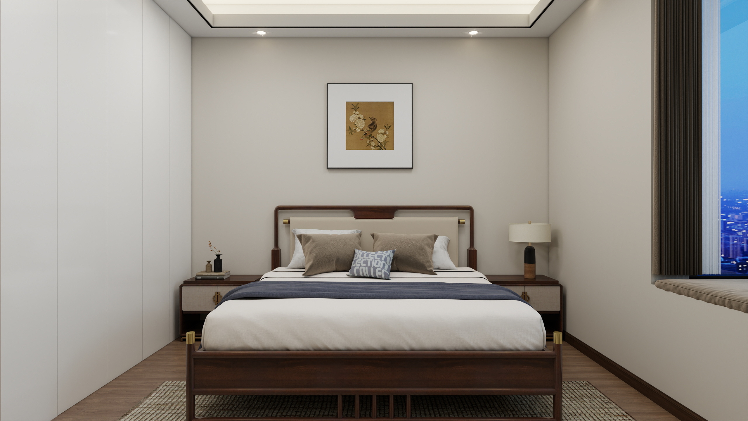 李林-新中式140㎡4室装修效果图