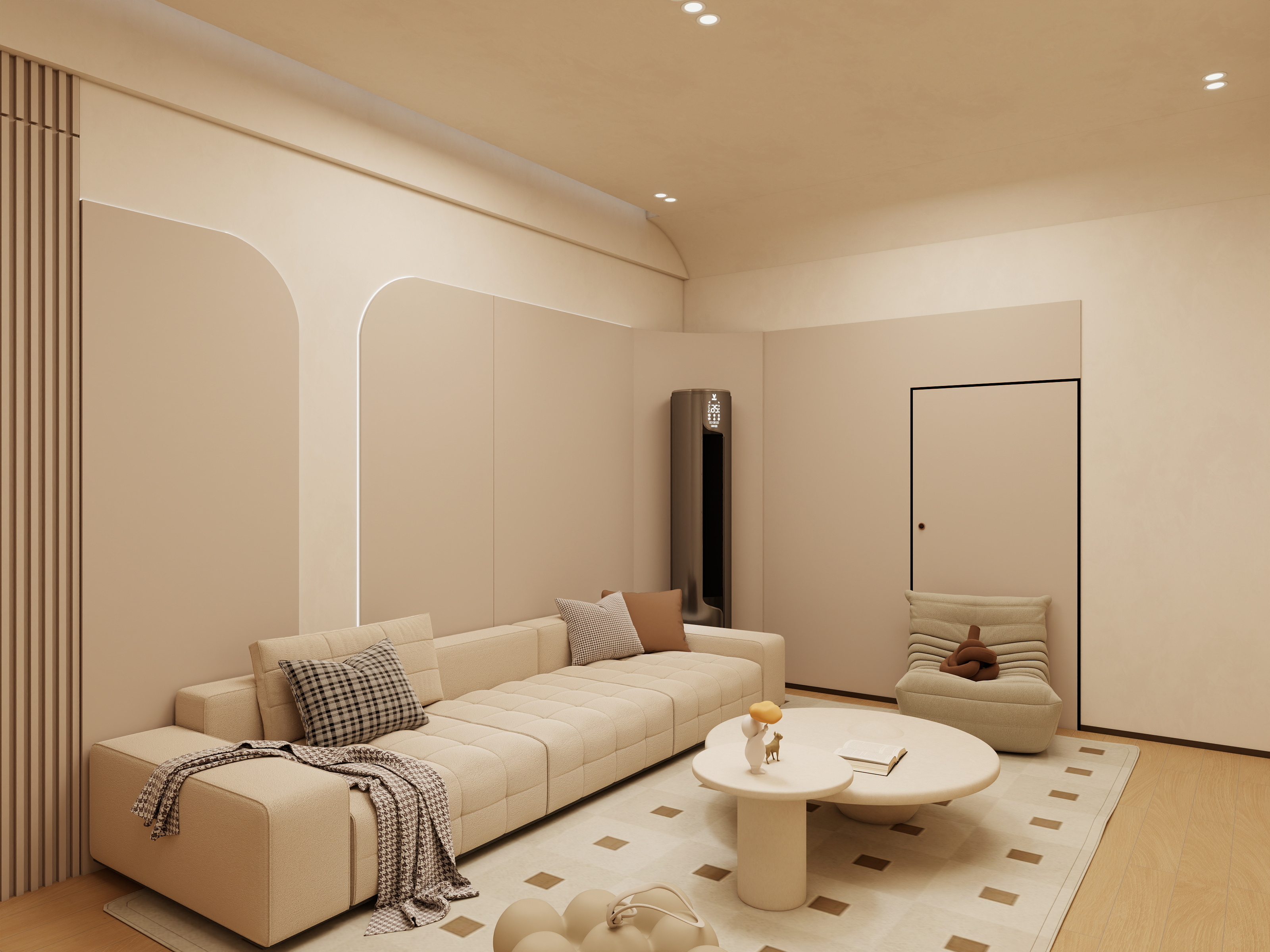 柠檬鱼宝-现代原木奶油风装修效果图