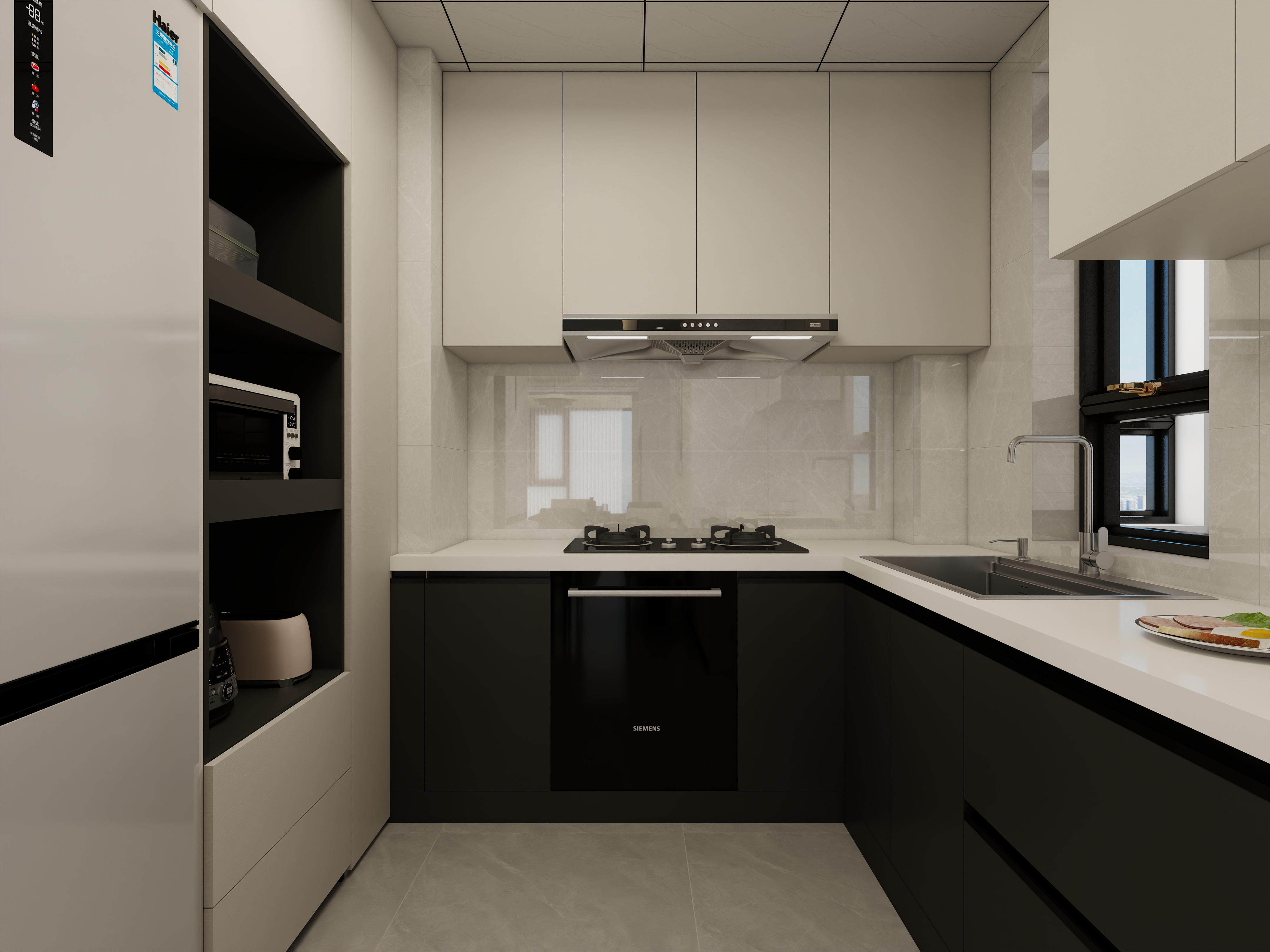 星空设计500-现代简约106㎡3室装修效果图