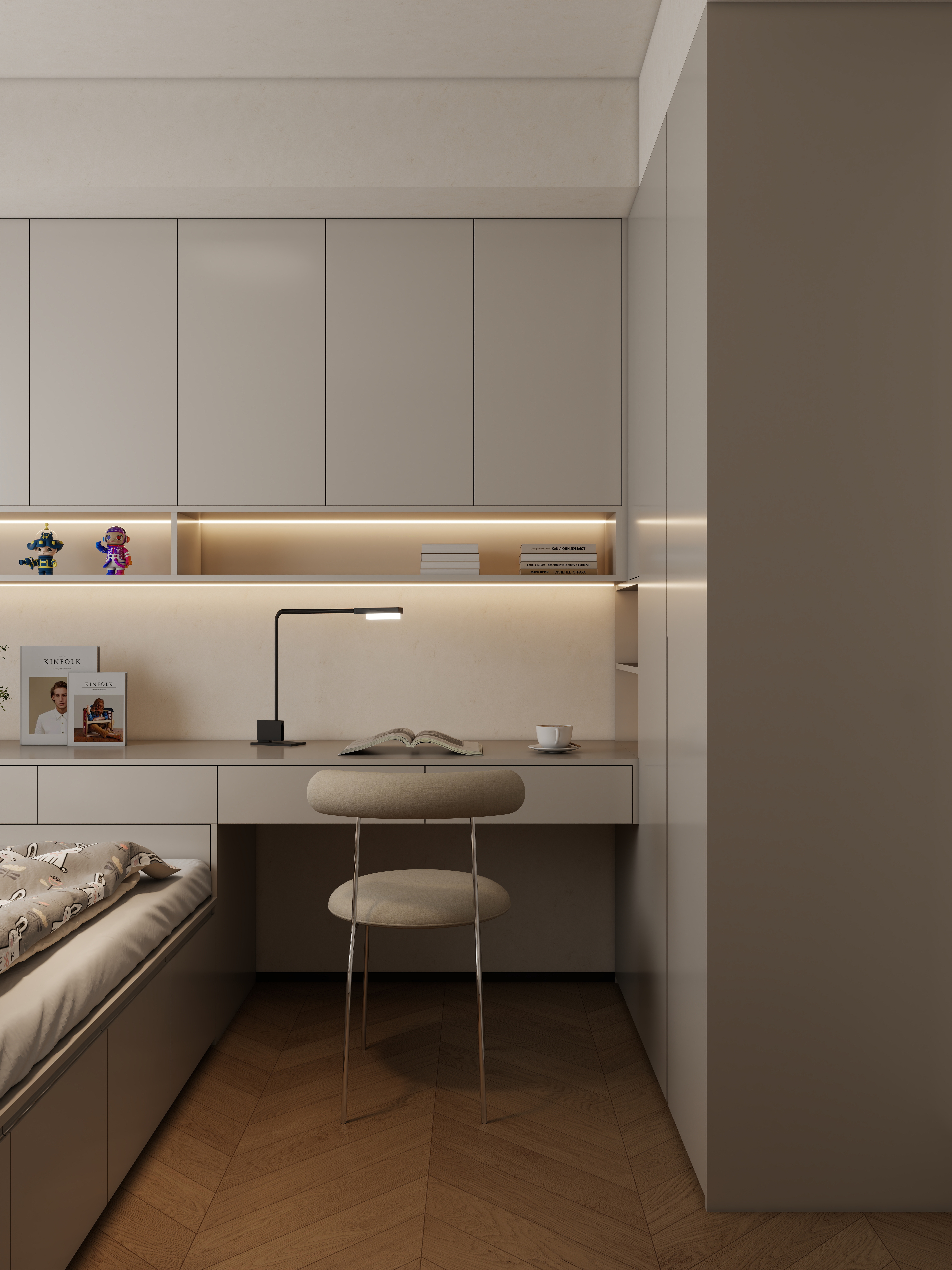 孙有权-『2025-11』34平丨现代简约卧室*2一层卧室装修效果图第2张