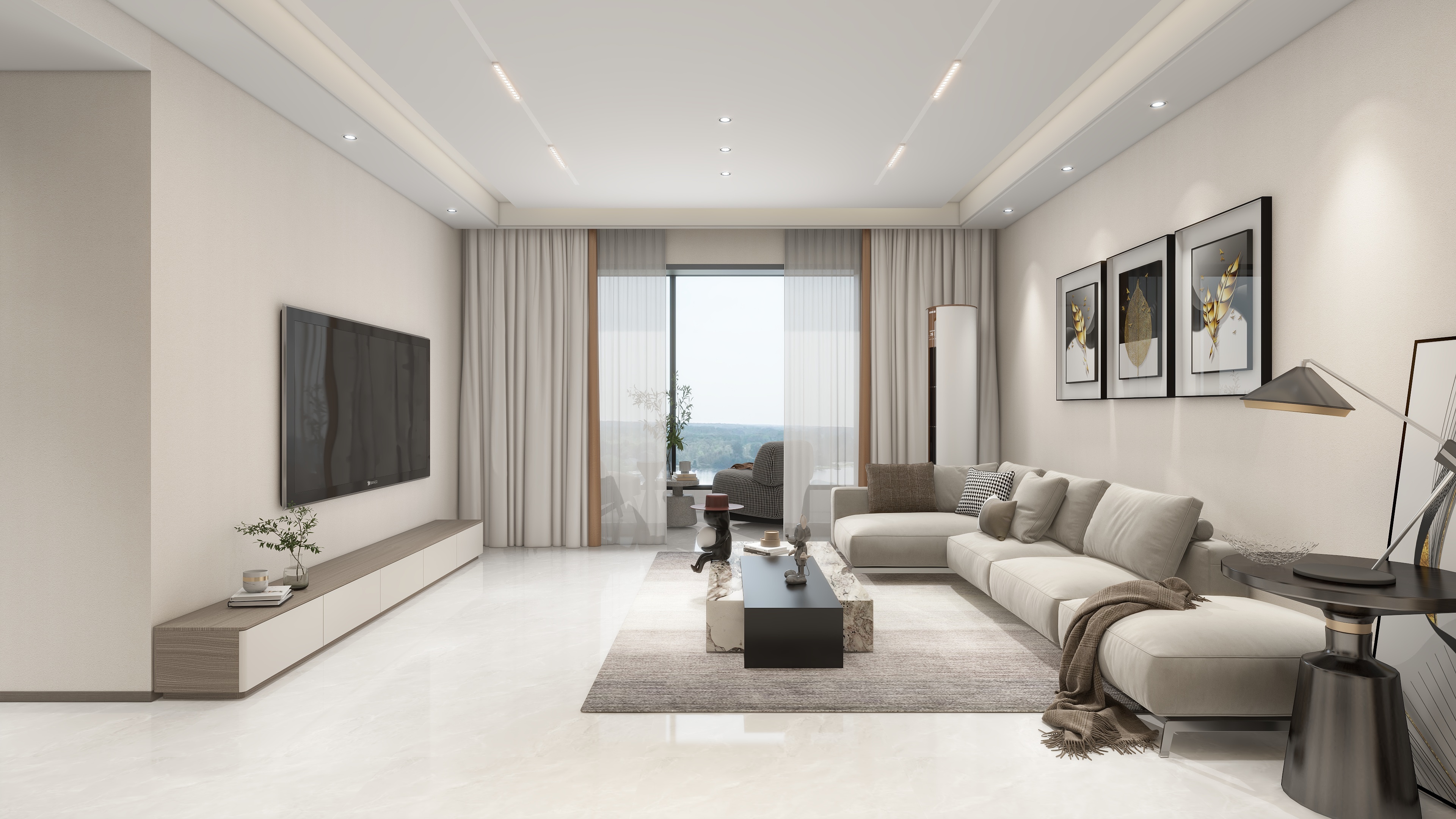 星空设计工作室design-现代简约114㎡3室装修效果图