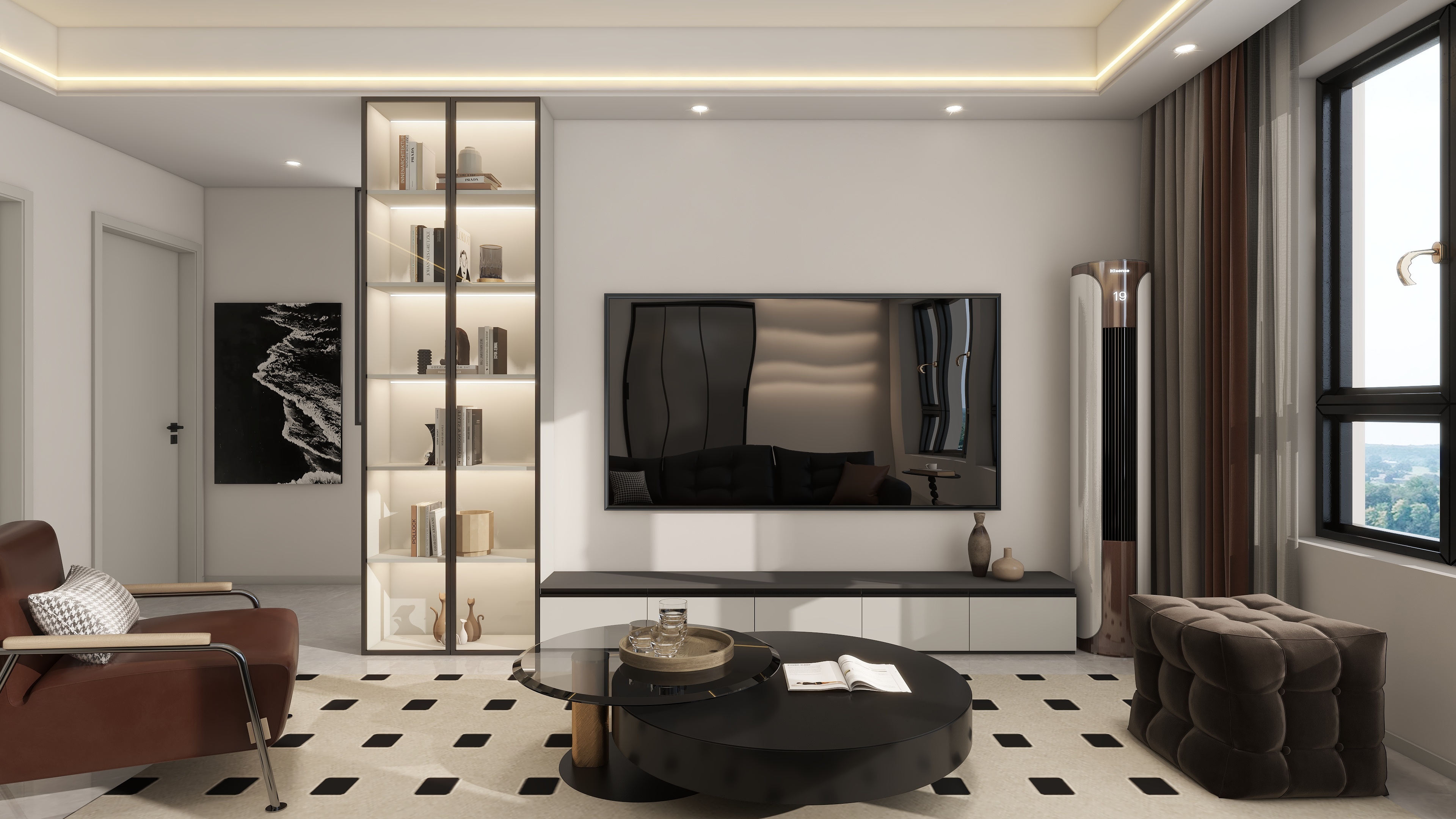 星空设计500一套-小区房现代简约117㎡3室装修效果图