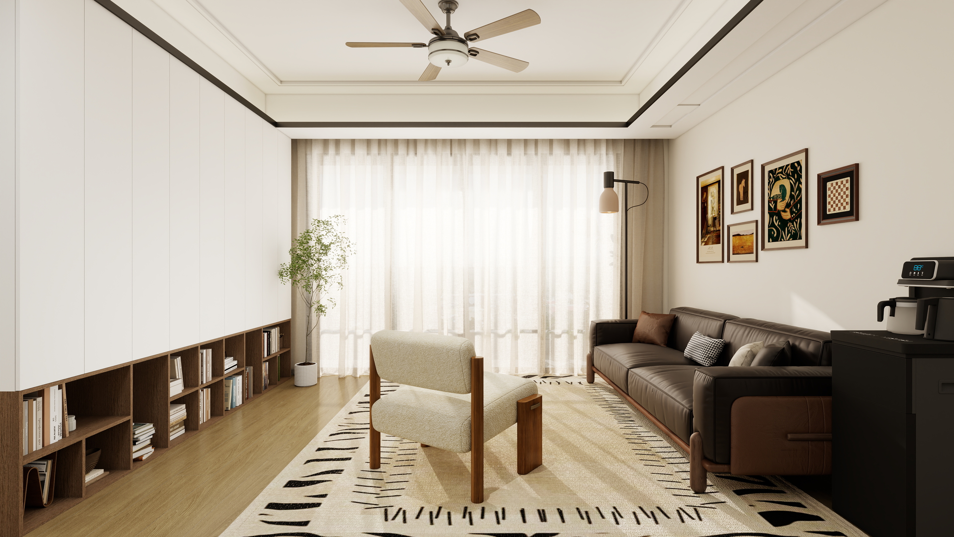 星空设计工作室design-现代简约105㎡3室装修效果图