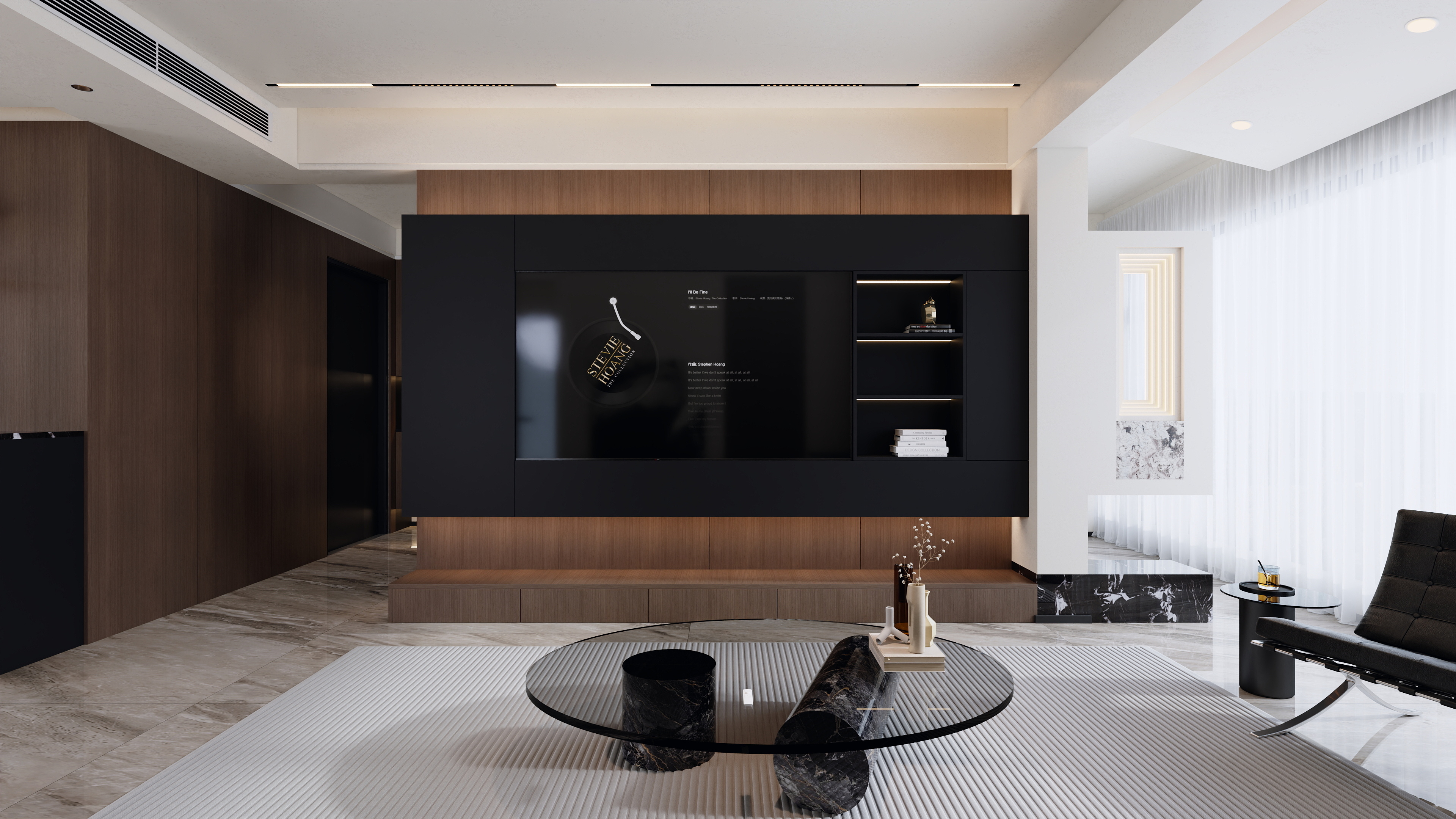 星空设计500一套-意式115㎡3室装修效果图