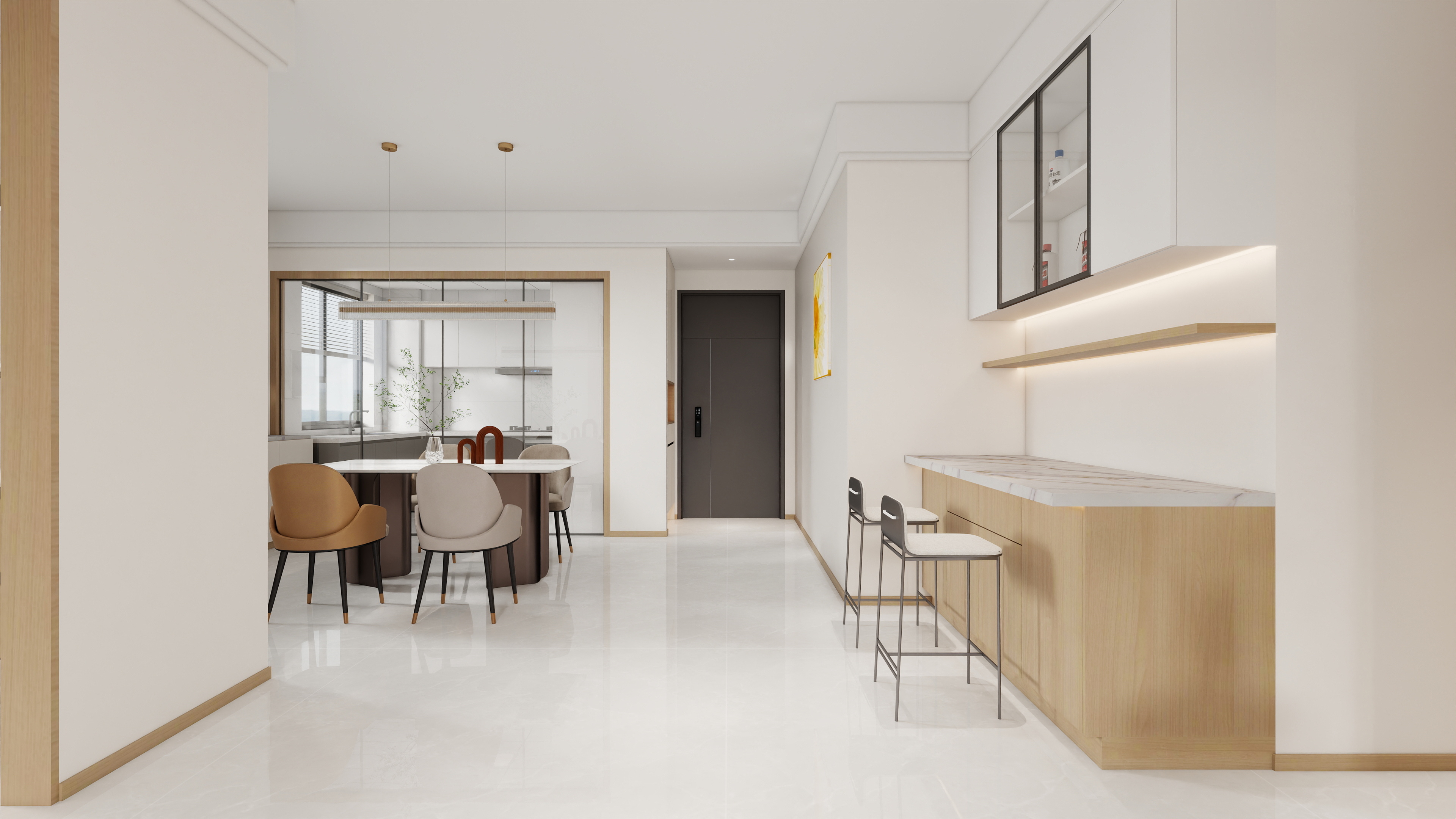 星空设计工作室design-现代简约127㎡3室装修效果图