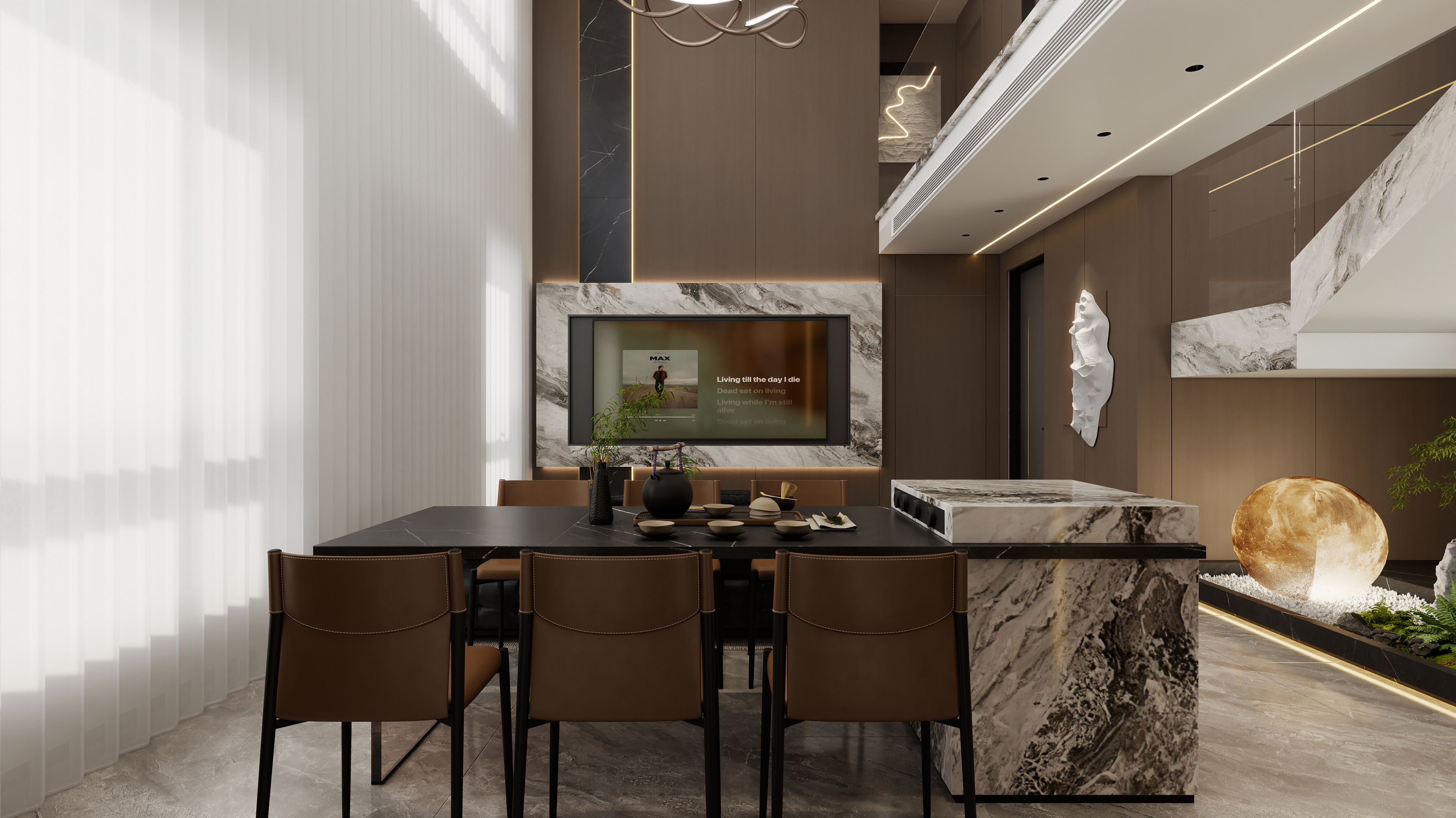 星空设计500-现代简约110㎡自建房装修效果图