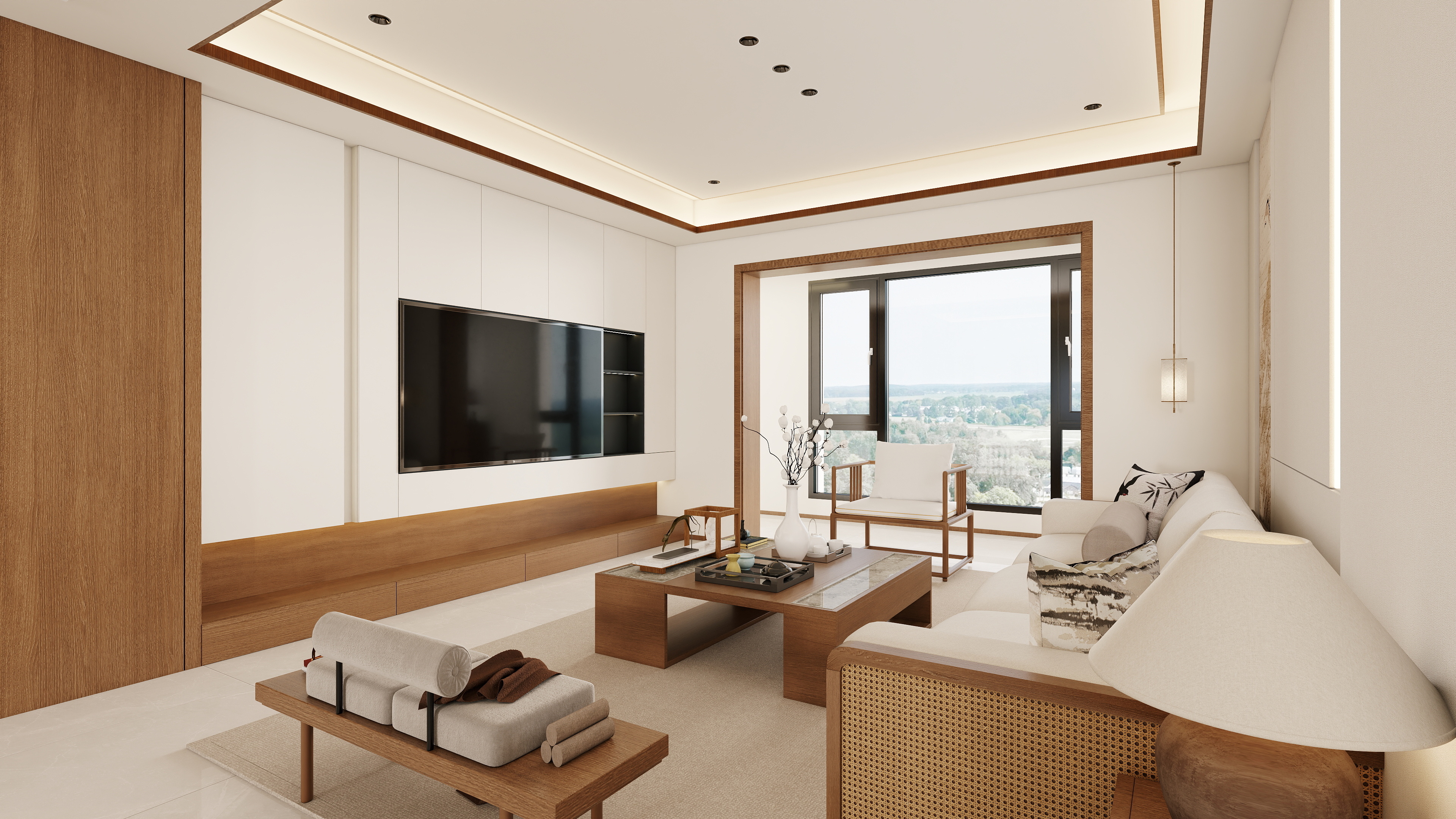 星空设计500一套-新中式178㎡2室装修效果图