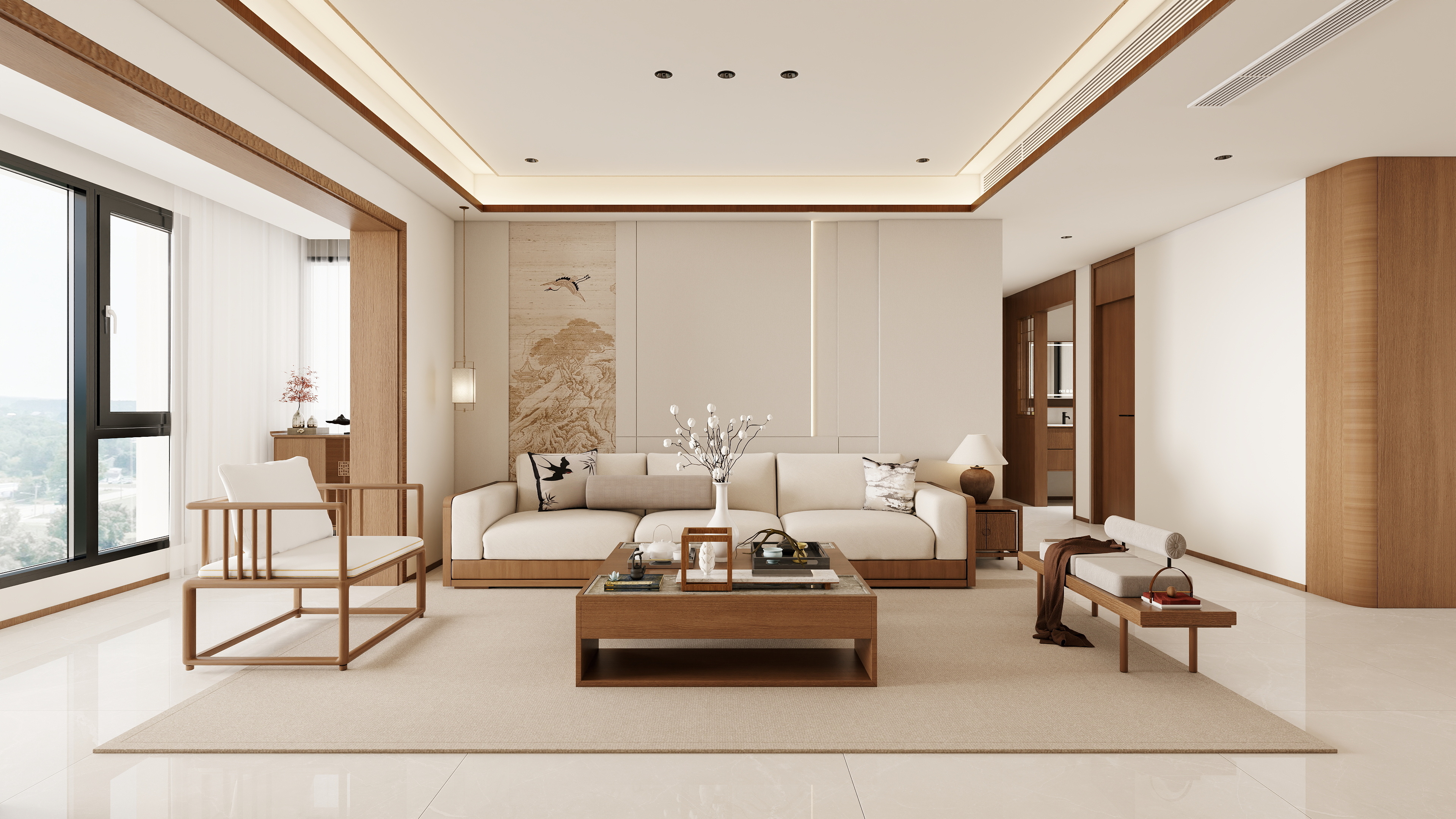 星空设计工作室design-新中式178㎡2室装修效果图