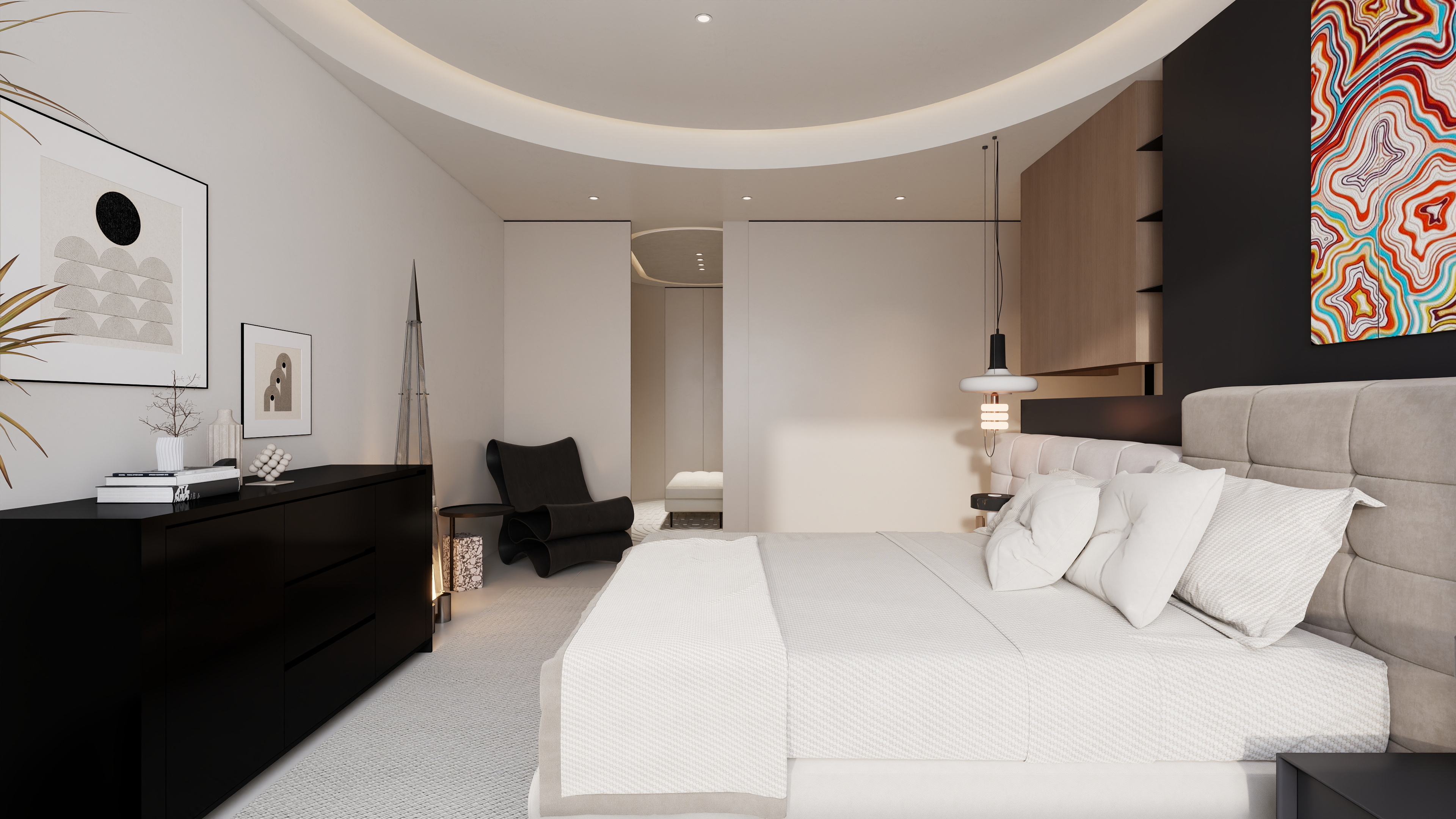 星空设计500-现代简约164㎡3室装修效果图