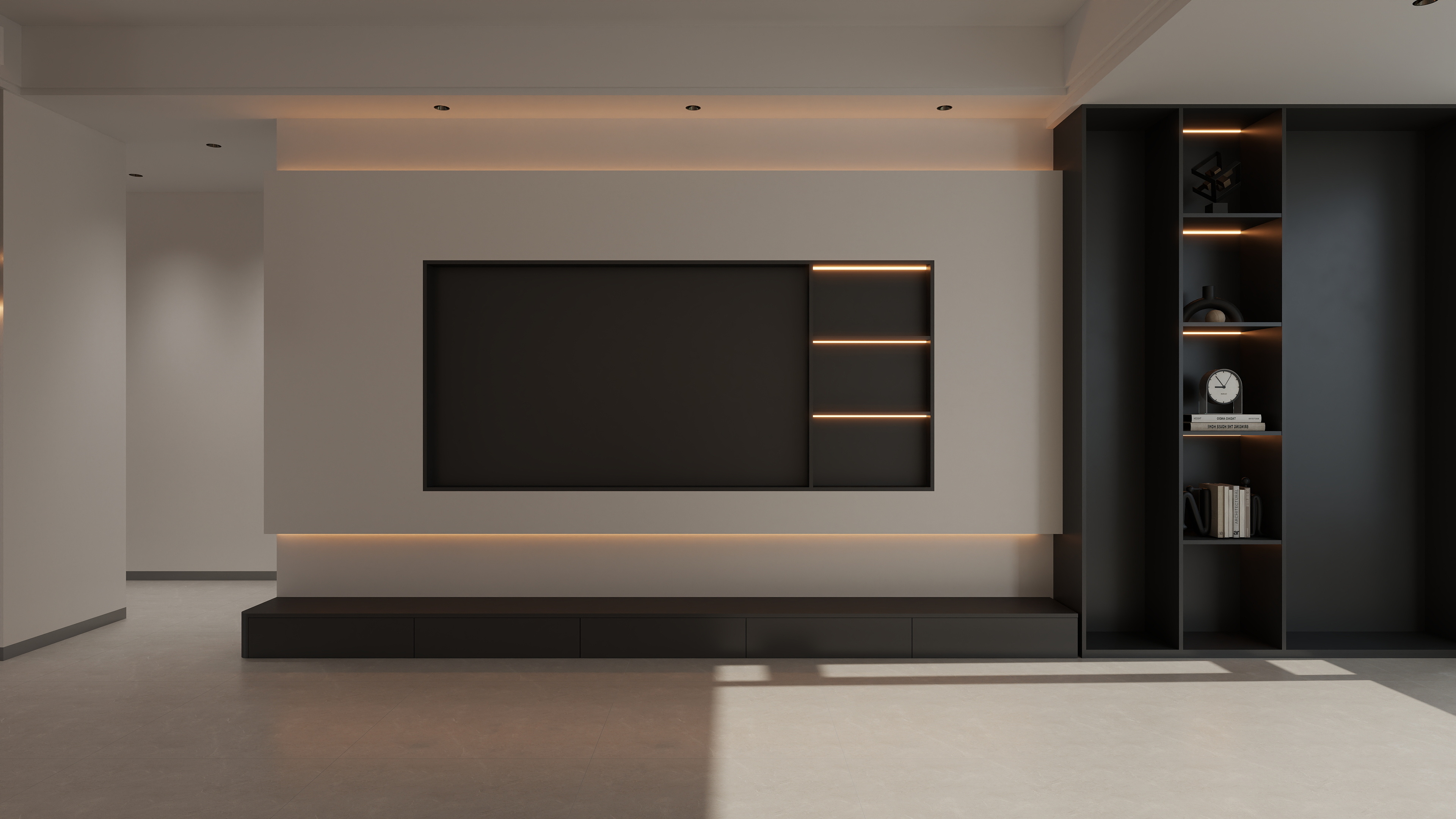 星空设计500一套-现代简约128㎡3室装修效果图