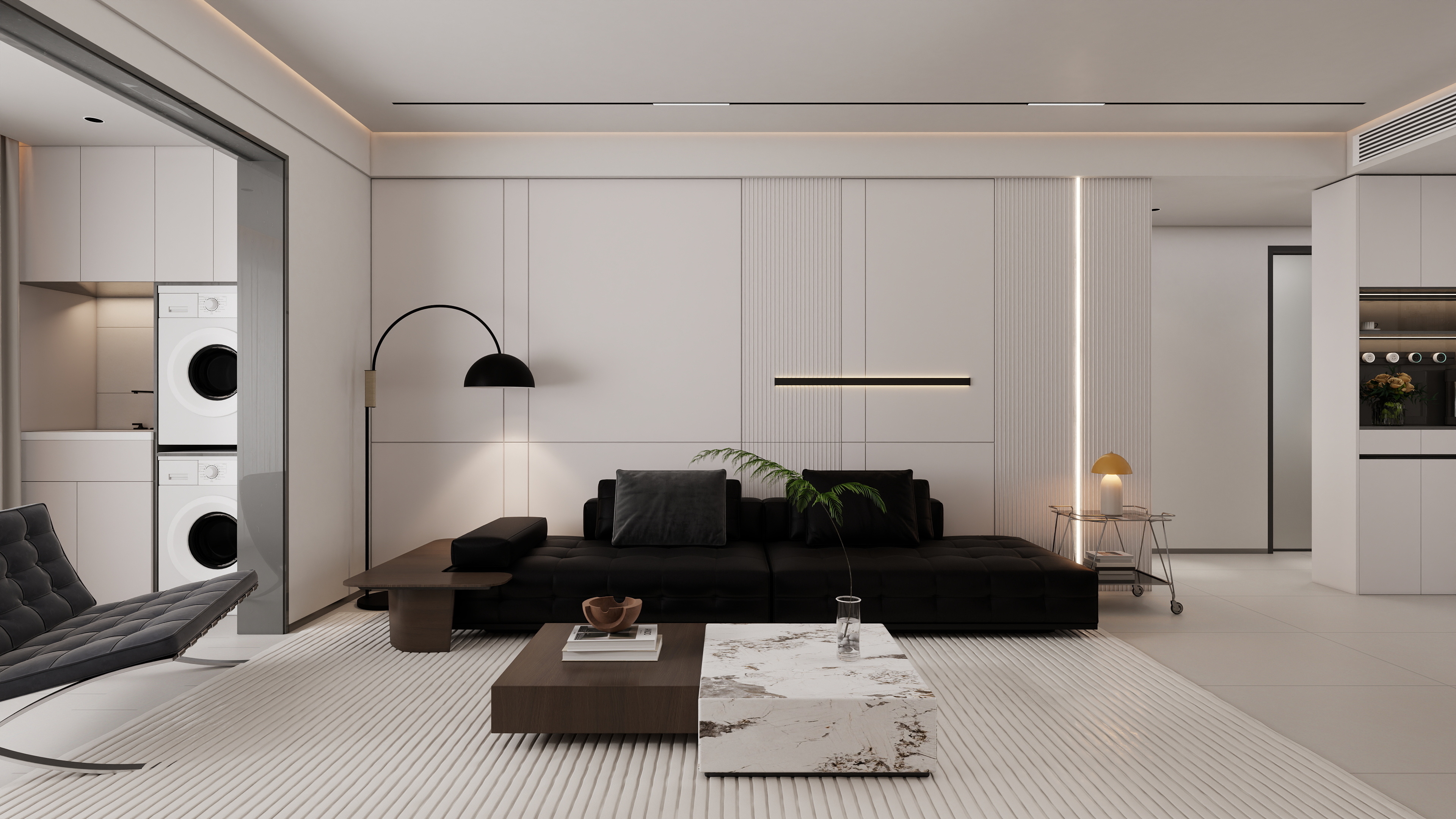 星空设计500一套-现代简约125㎡4室装修效果图