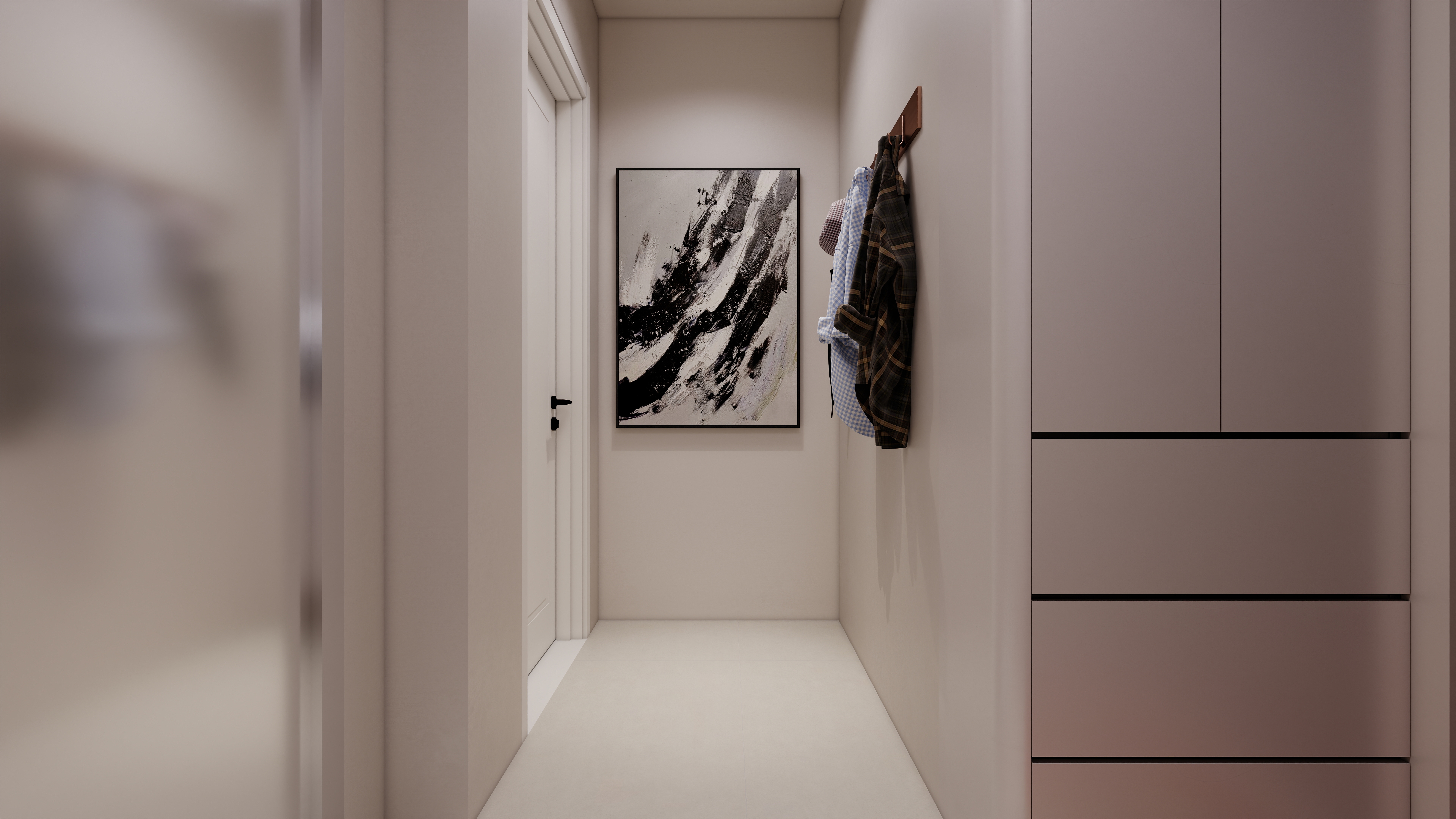 至简名设-文稳康-《艺境空间》123平现代简约|二居室一层入户花园装修效果图第1张